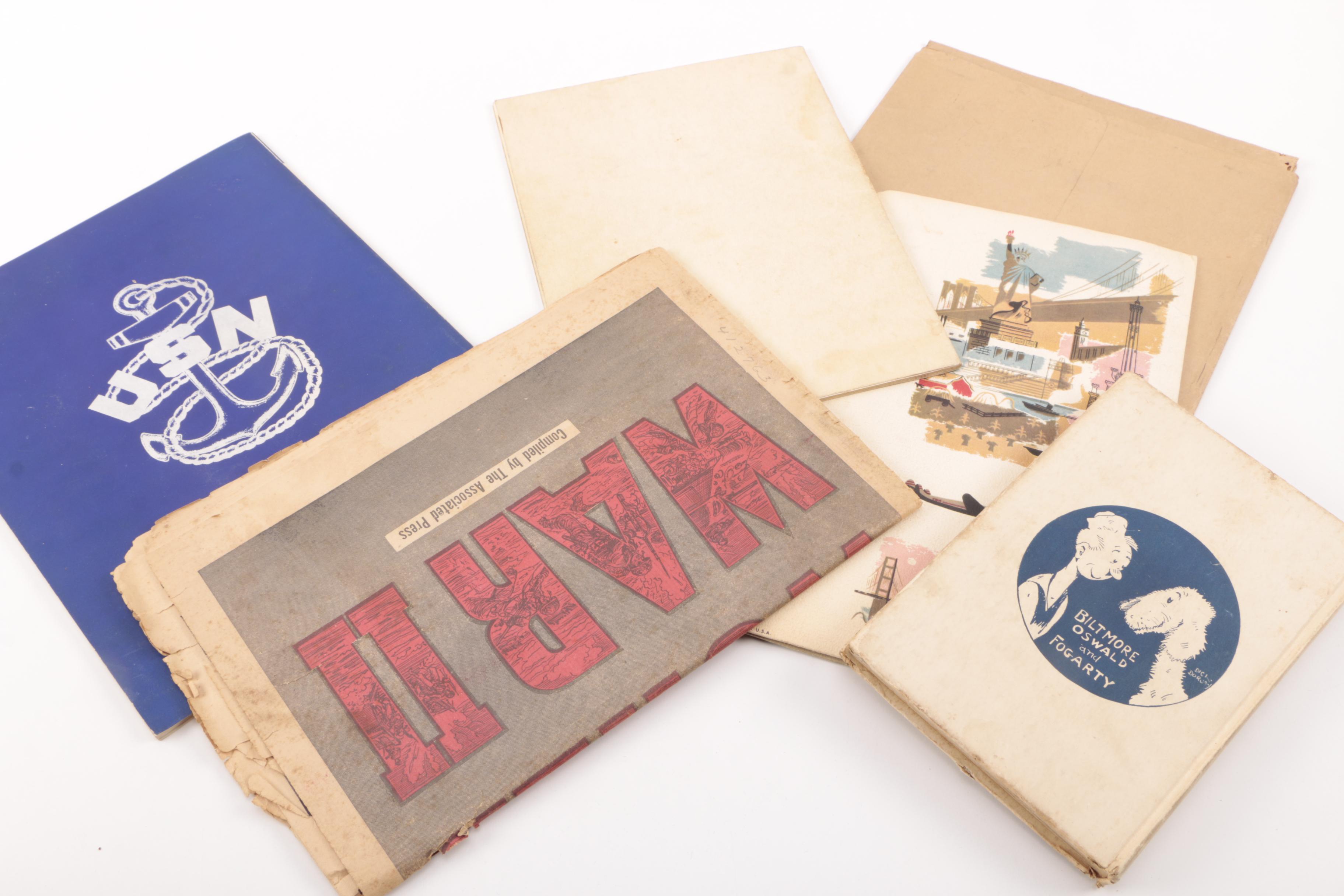 Lock Box With Assorted Memorabilia Including Military Mascot by Inter-Collegiate Press