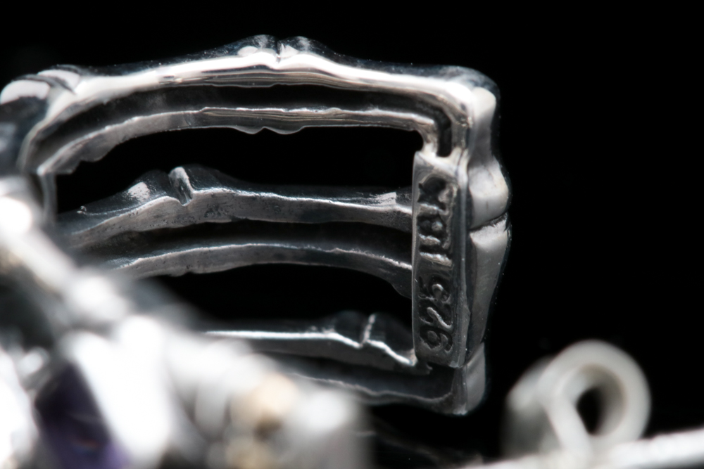 Sterling Silver, 18K Yellow Gold, Amethyst, Blue Topaz and Citrine Earrings