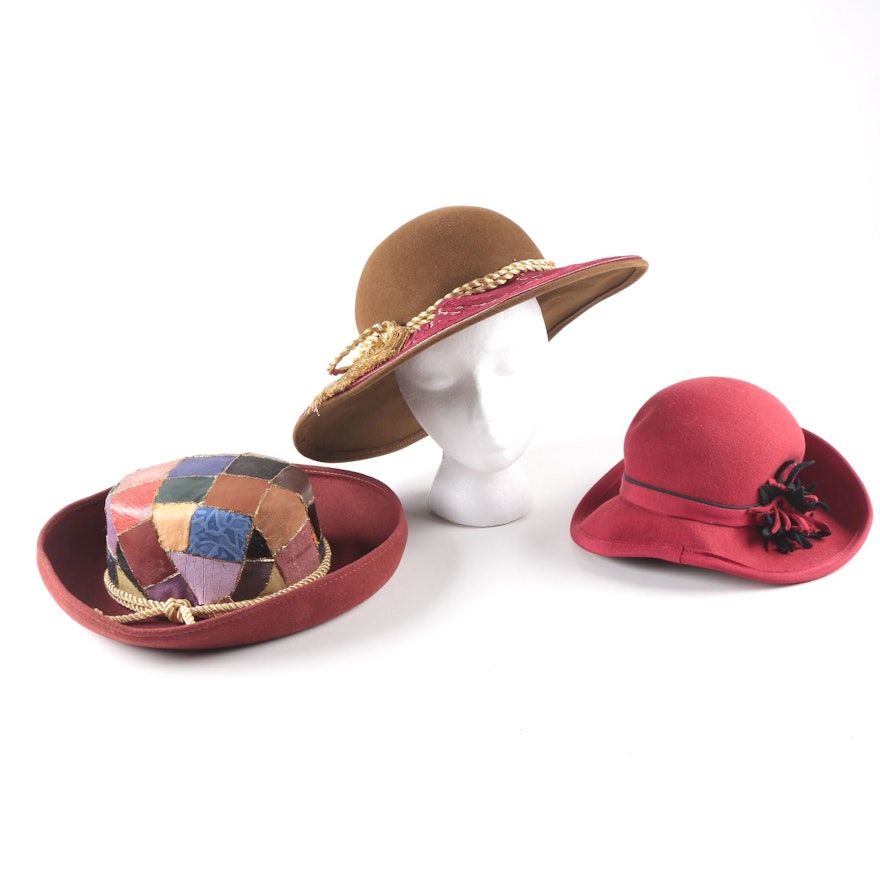 Wool Felt Hats Including B Michael New York