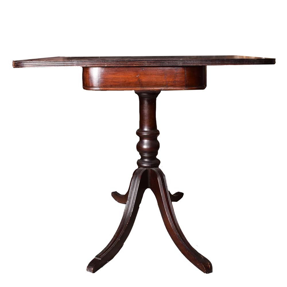 Vintage Federal Style Games Table with Foldover Top