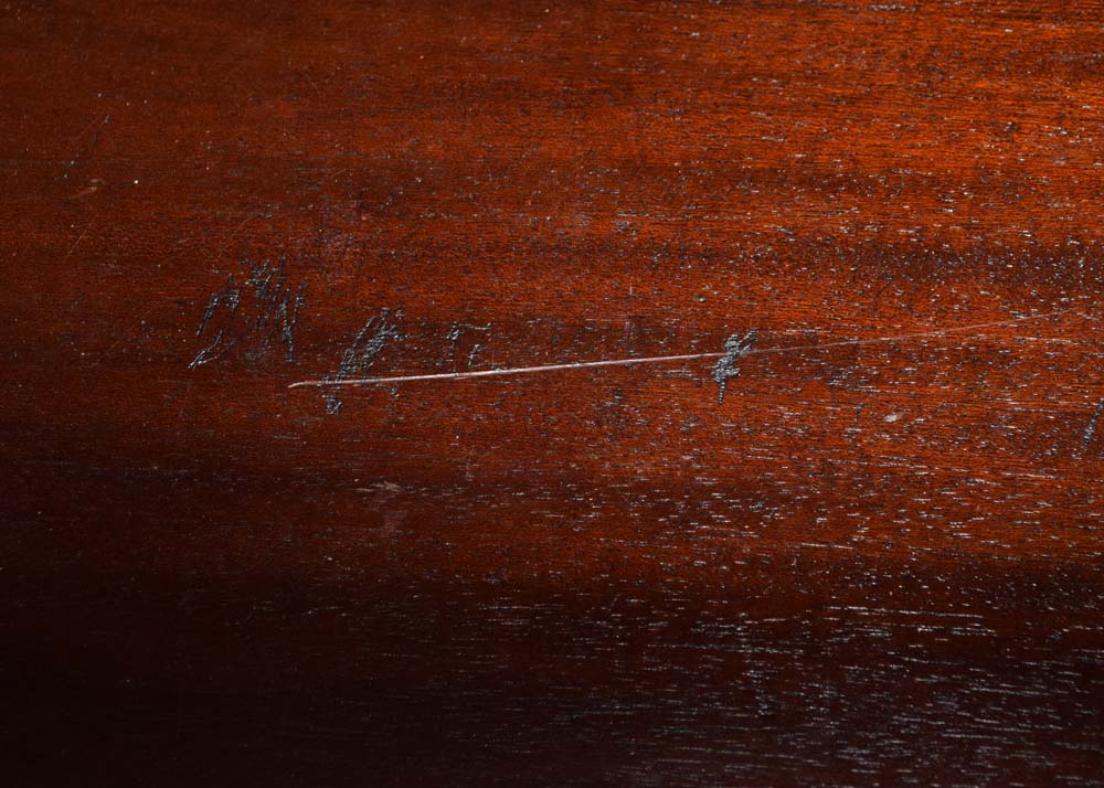 Vintage Federal Style Games Table with Foldover Top