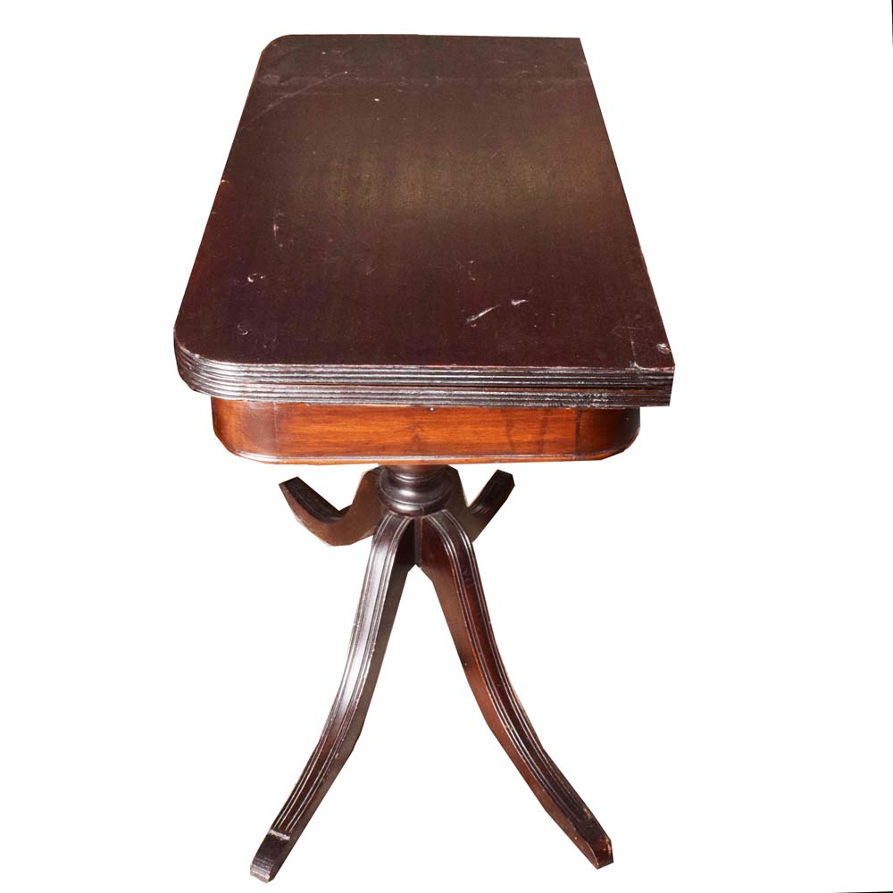 Vintage Federal Style Games Table with Foldover Top