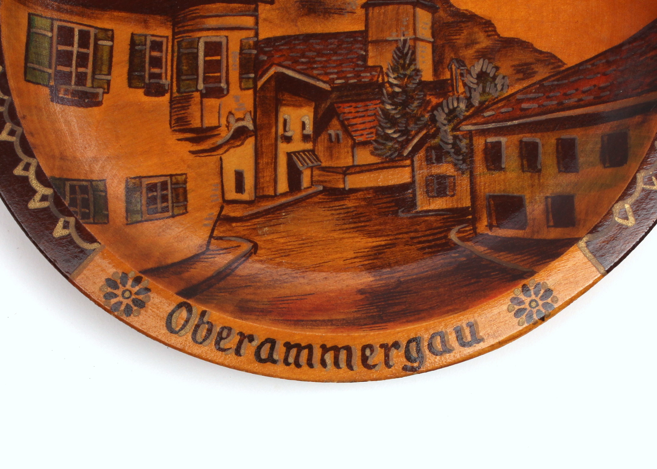 Vintage Hand-Carved German Wood Plates