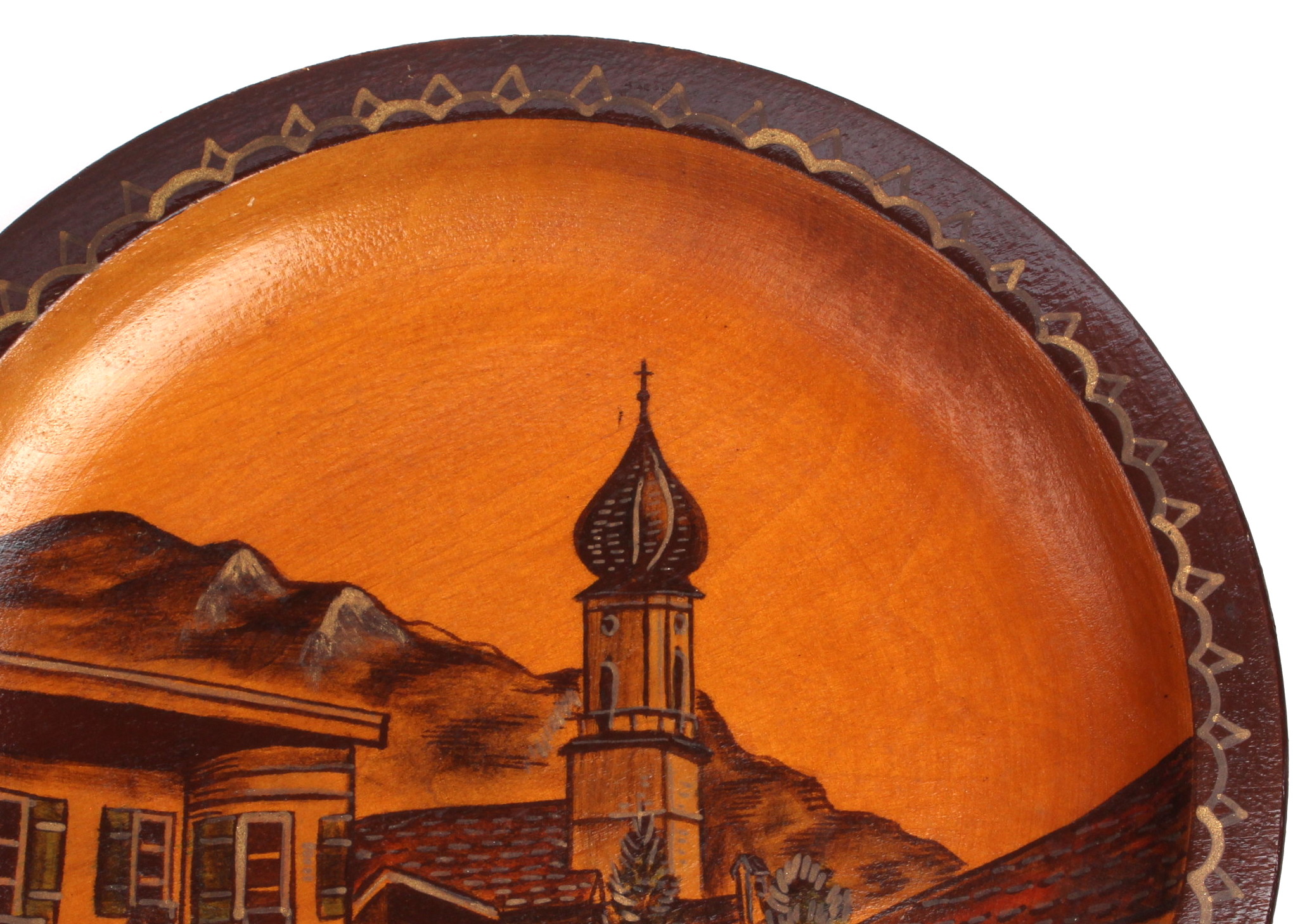 Vintage Hand-Carved German Wood Plates