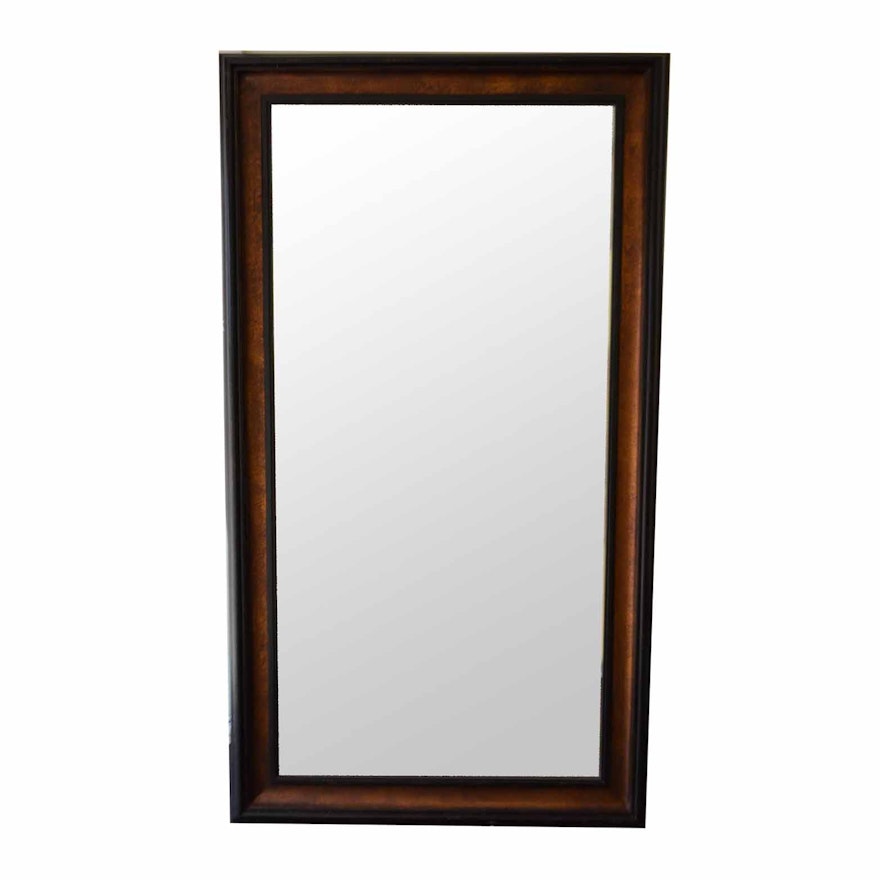 Large Wood Framed Wall Mirror