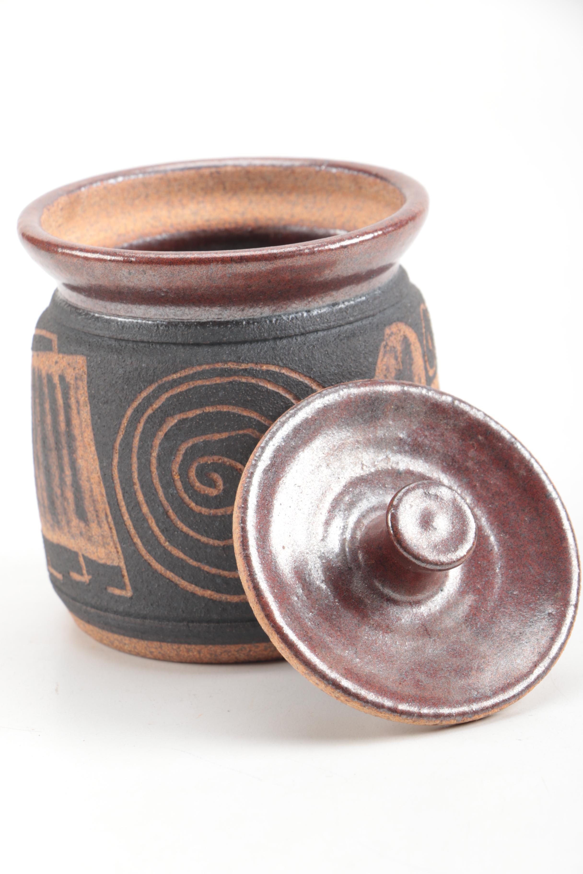 Dick Masterson Hand Thrown Stoneware Mugs and Table Set