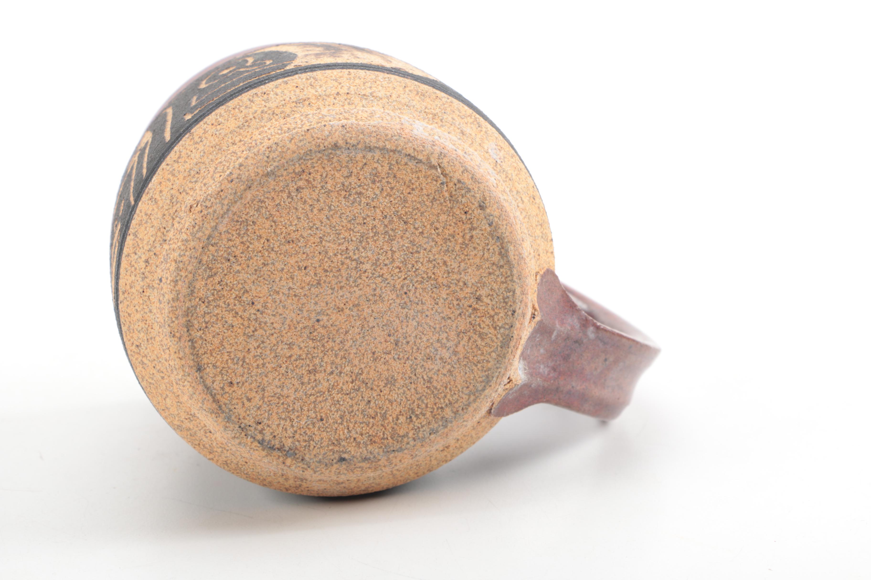 Dick Masterson Hand Thrown Stoneware Mugs and Table Set