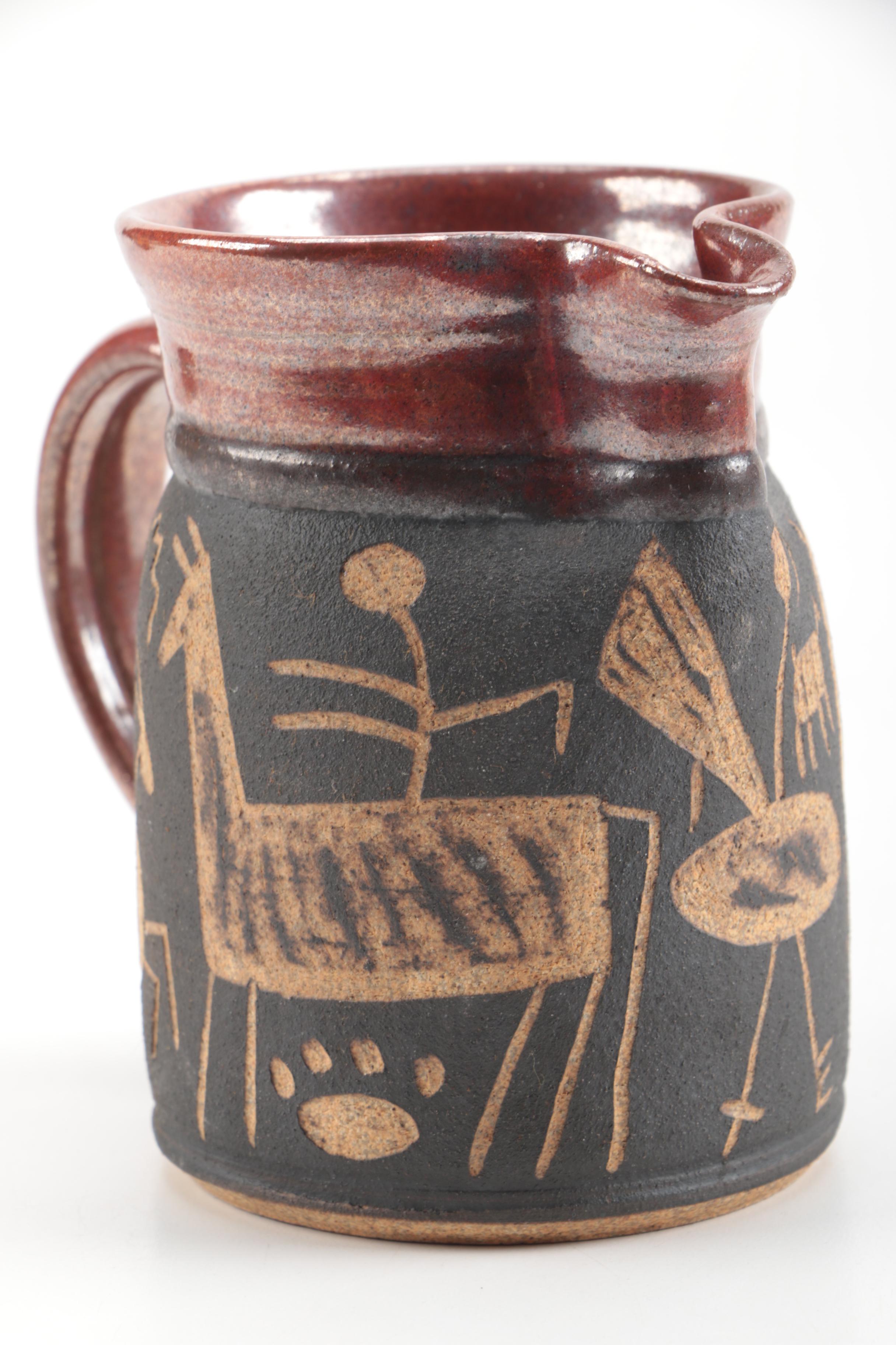 Dick Masterson Hand Thrown Stoneware Mugs and Table Set