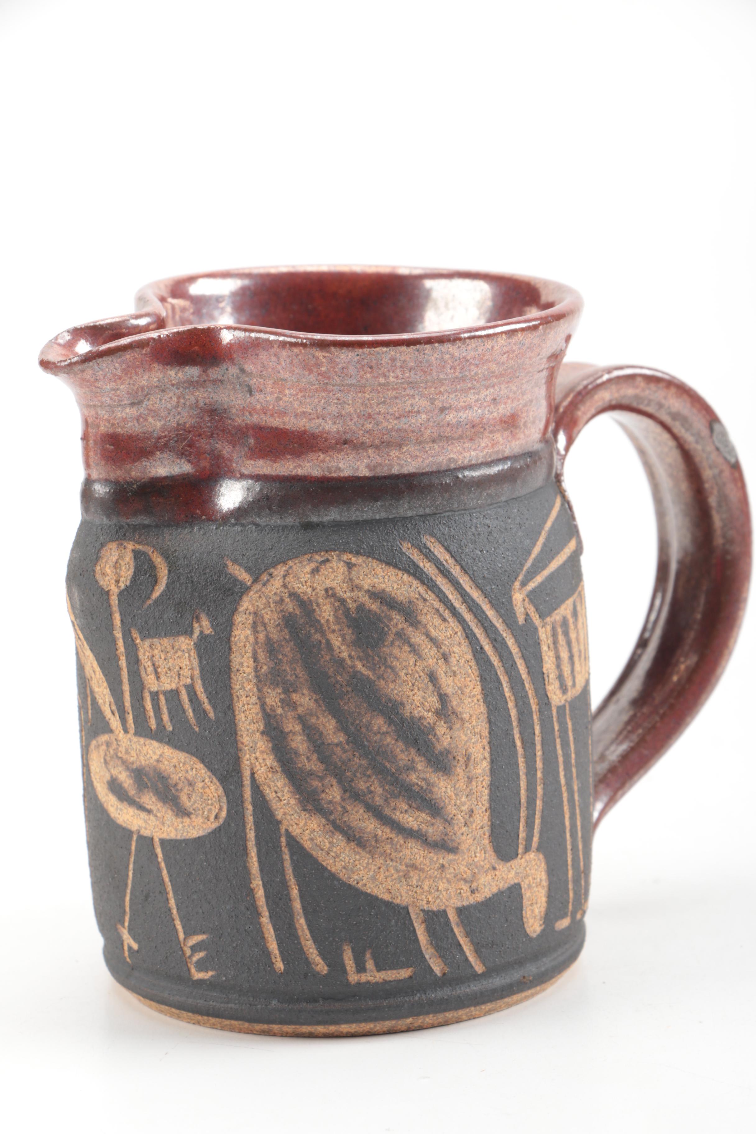 Dick Masterson Hand Thrown Stoneware Mugs and Table Set