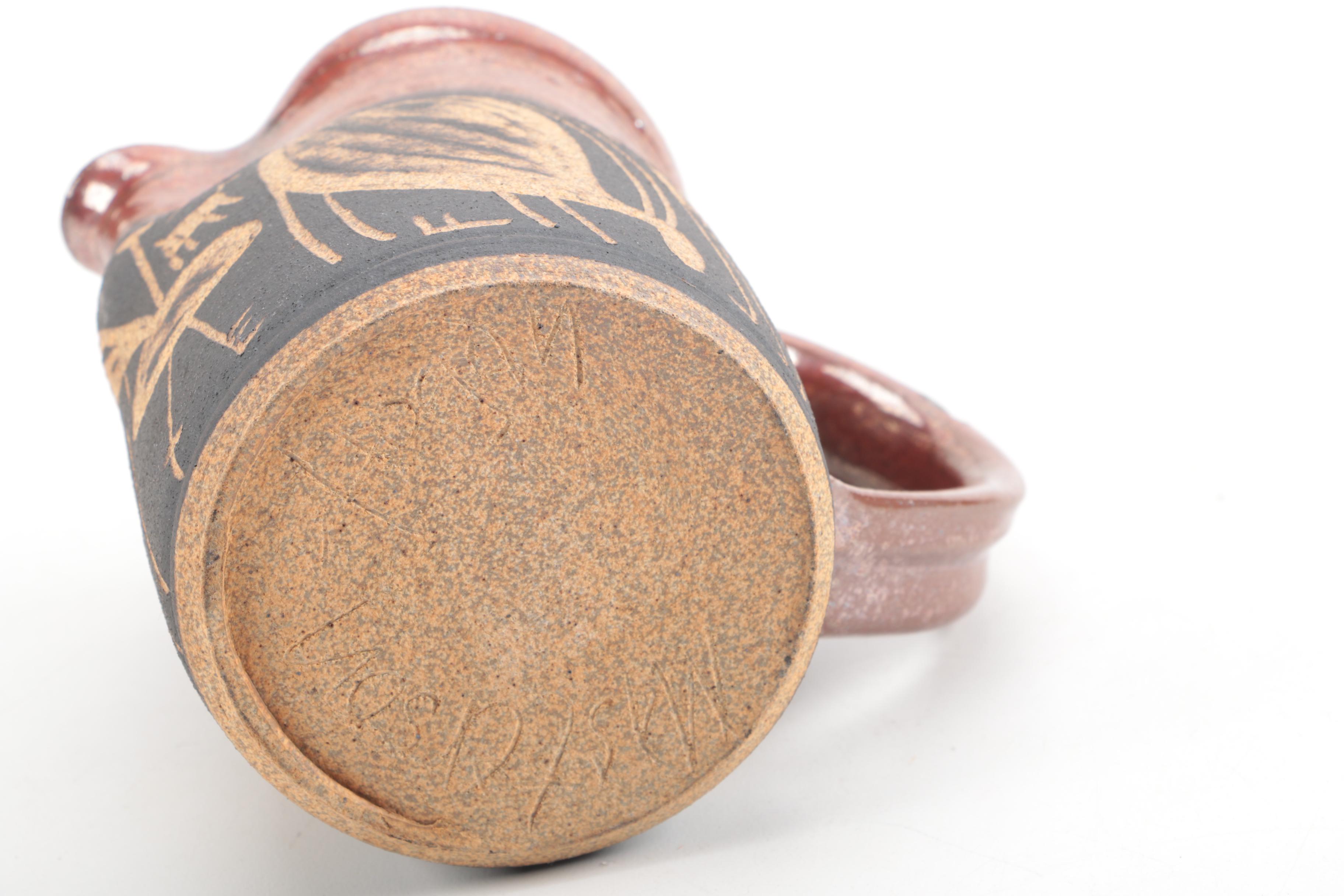 Dick Masterson Hand Thrown Stoneware Mugs and Table Set