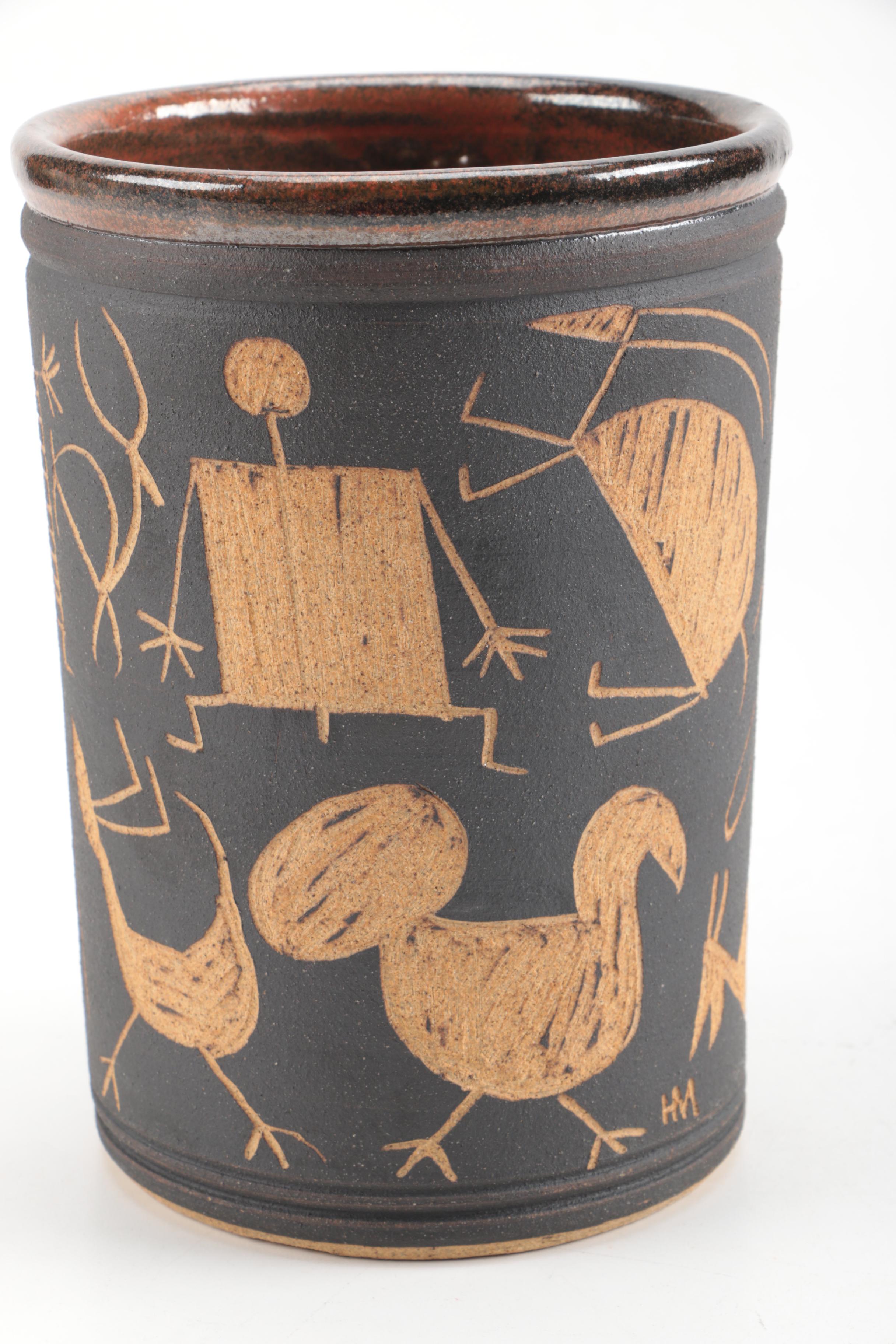 Dick Masterson Hand Thrown Stoneware Mugs and Table Set