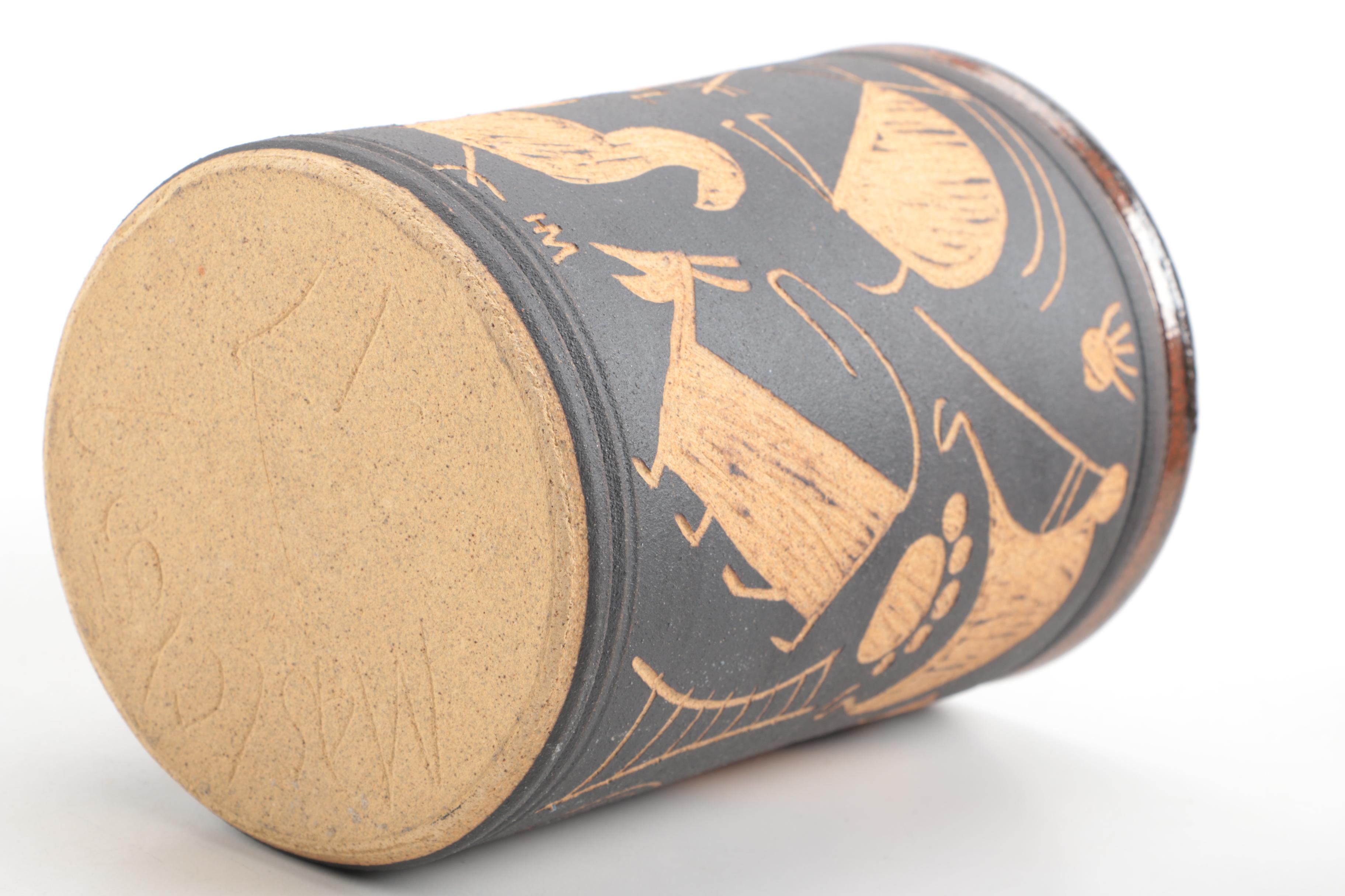 Dick Masterson Hand Thrown Stoneware Mugs and Table Set