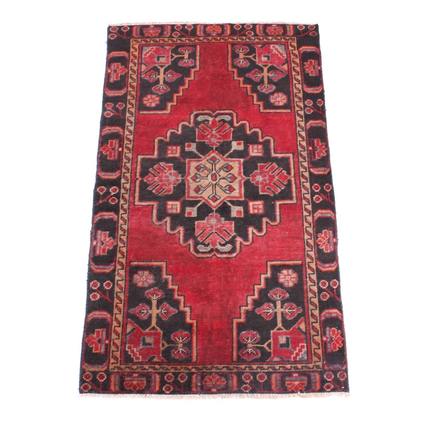 Antique Hand-Knotted Persian Zanjan Area Rug