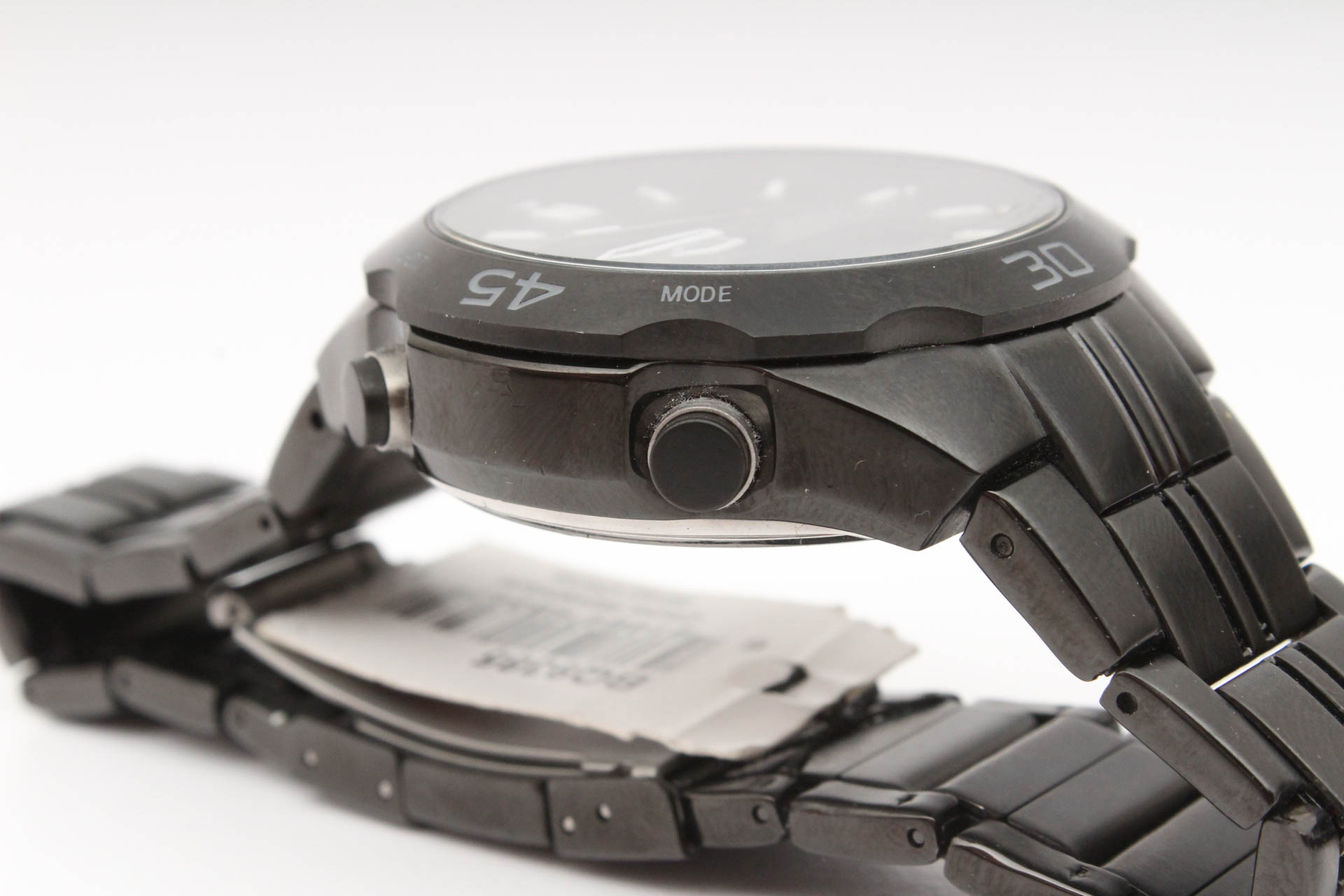 Fossil Black Stainless Steel Bracelet Black Analog-Digital Dial Watch