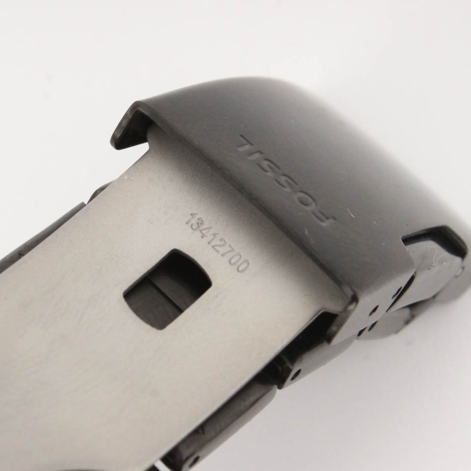 Fossil Black Stainless Steel Bracelet Black Analog-Digital Dial Watch