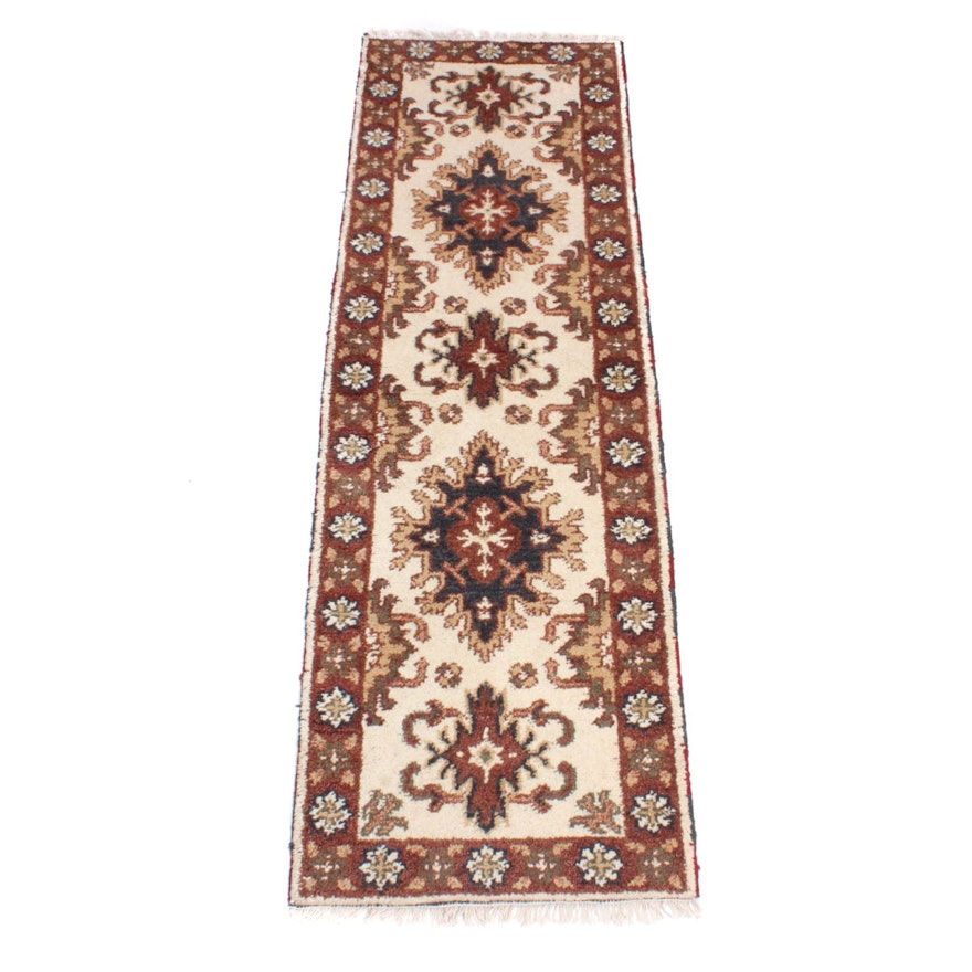 Hand-Knotted Indo-Persian Serab Runner