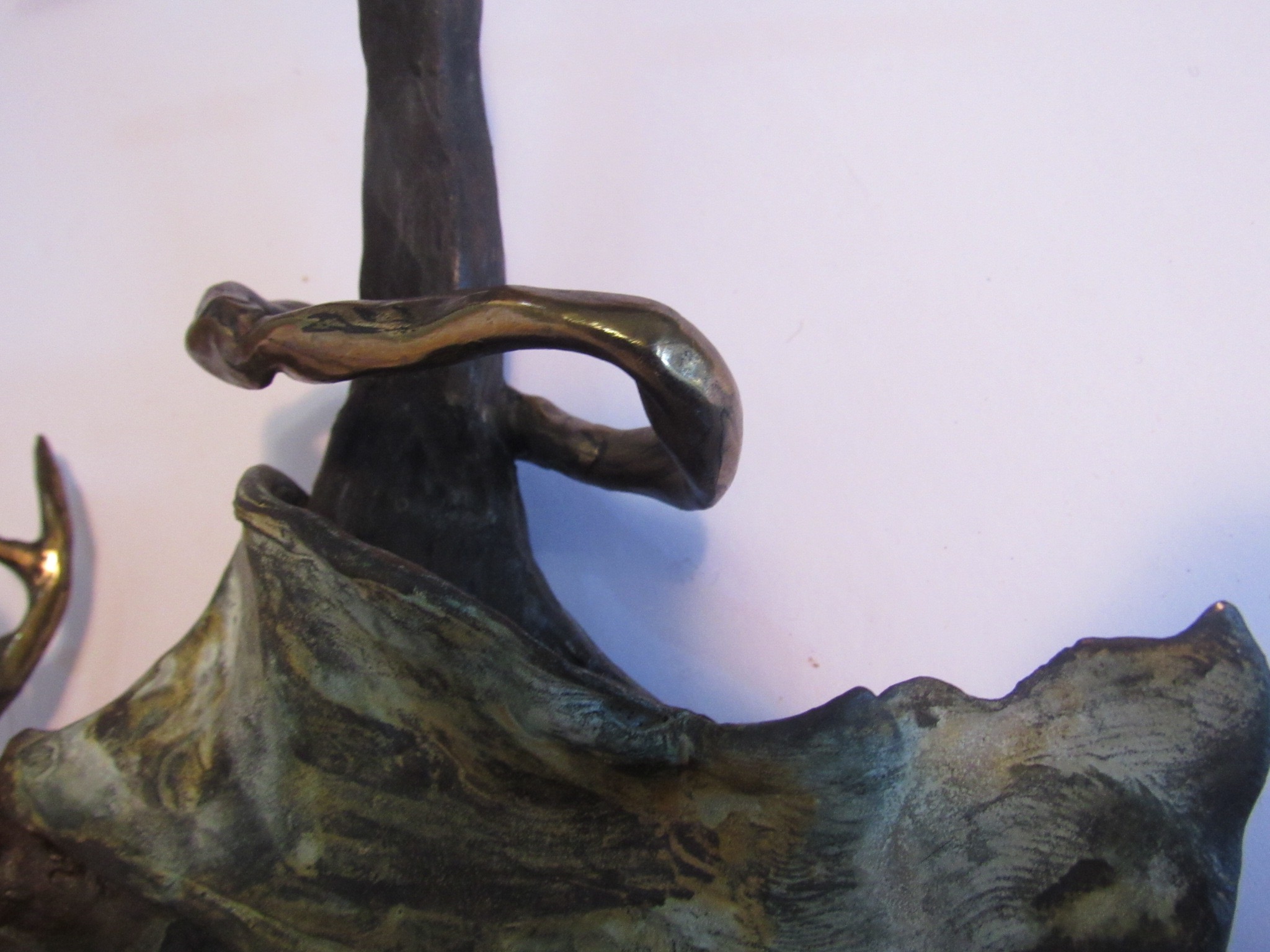 Bill Worrell Sculpture "Shaman and the Golden Ring of Forever"