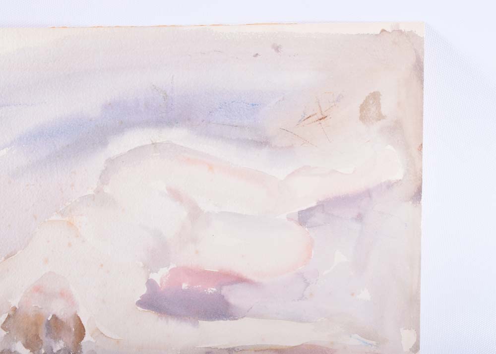 A. Figueroa Original Nude Watercolor