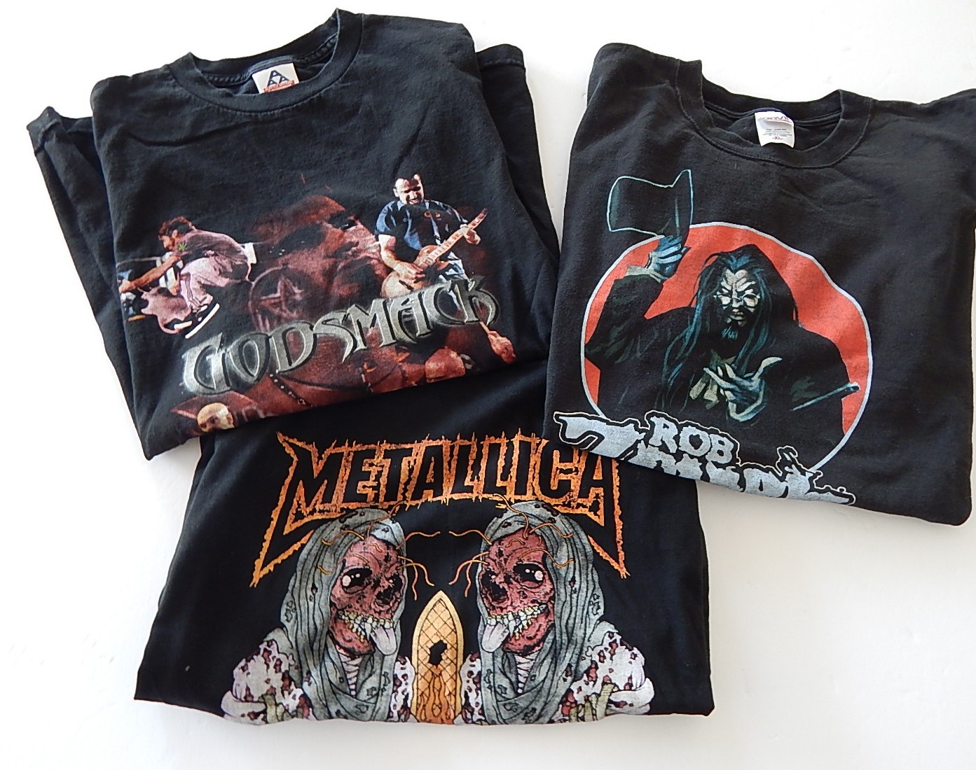 Vintage Rock Band TShirts w/ Godsmack, Metallica, Rush