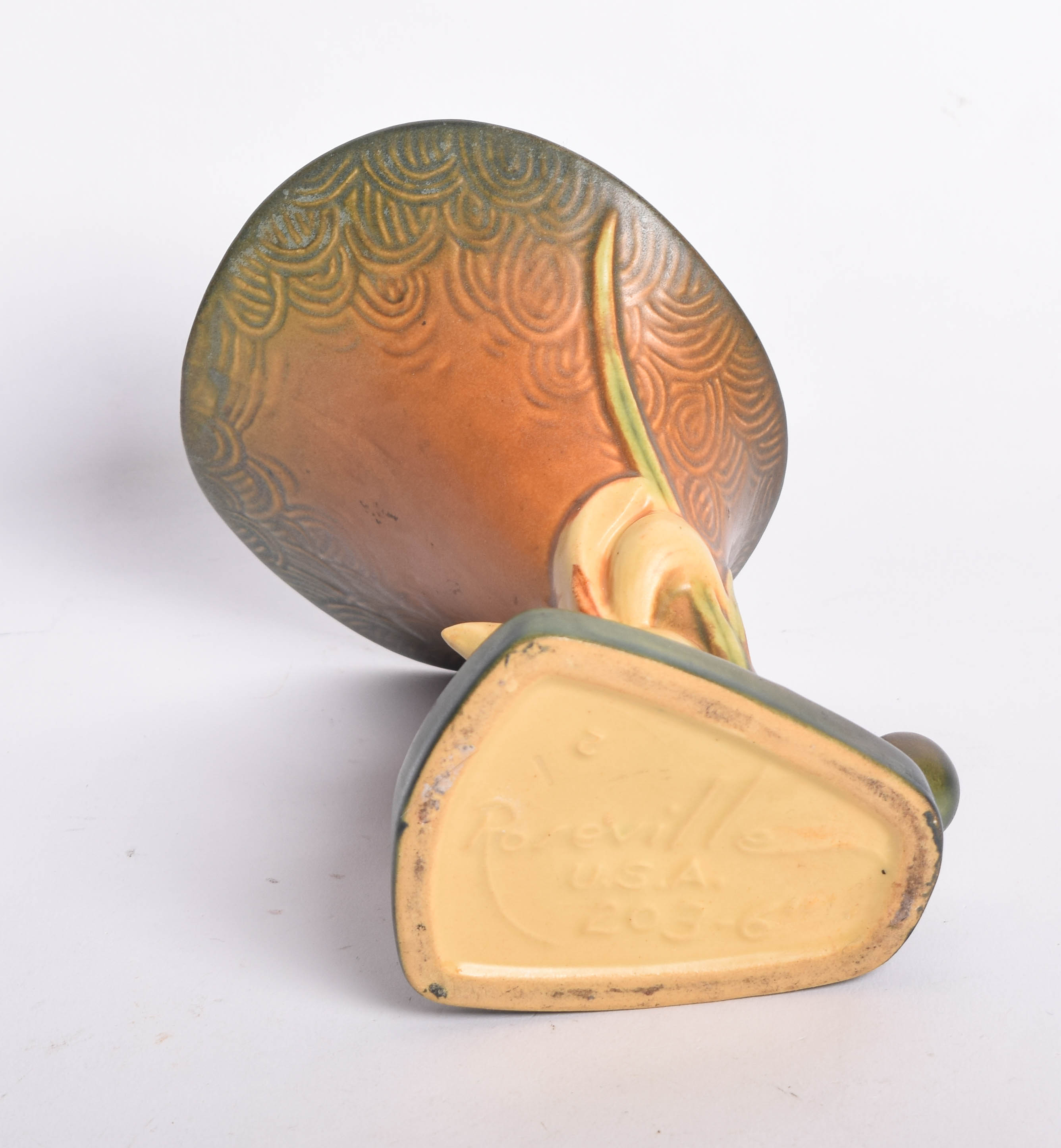 Vintage Roseville "Zephyr Lily" Cornucopia Vase