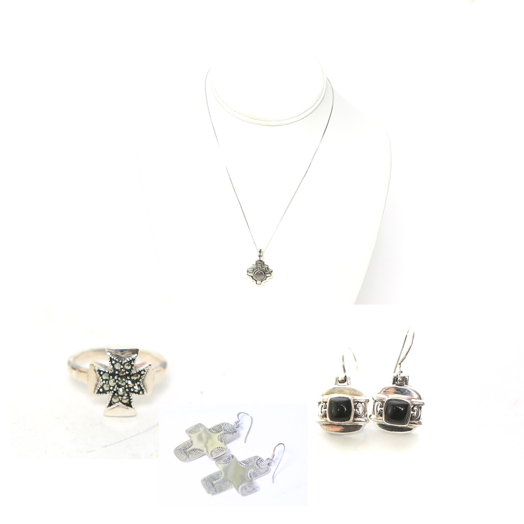 Grouping of Sterling Silver Jewelry