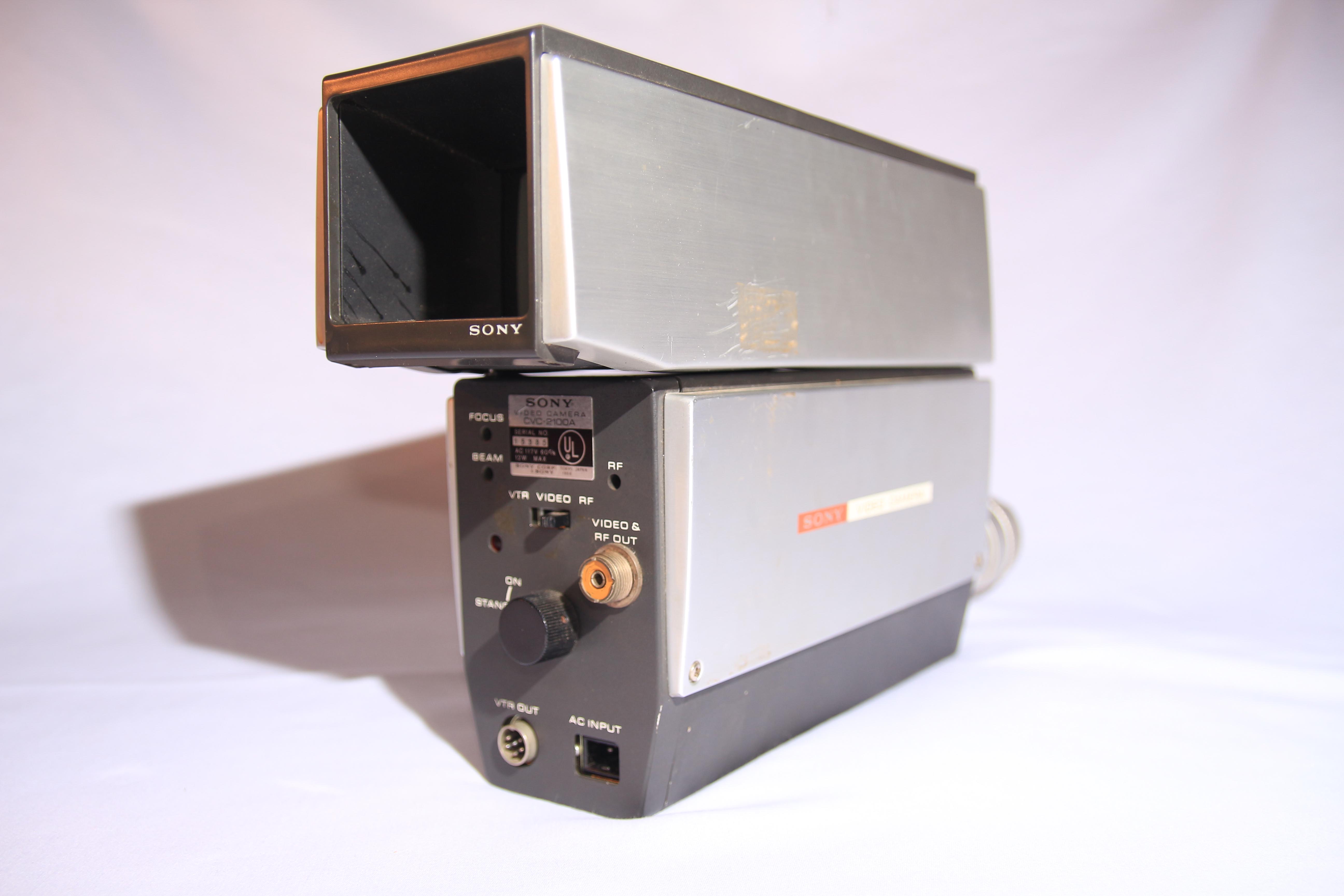 Vintage Sony CVC-2100A Video Camera and CVF-4 Viewfinder