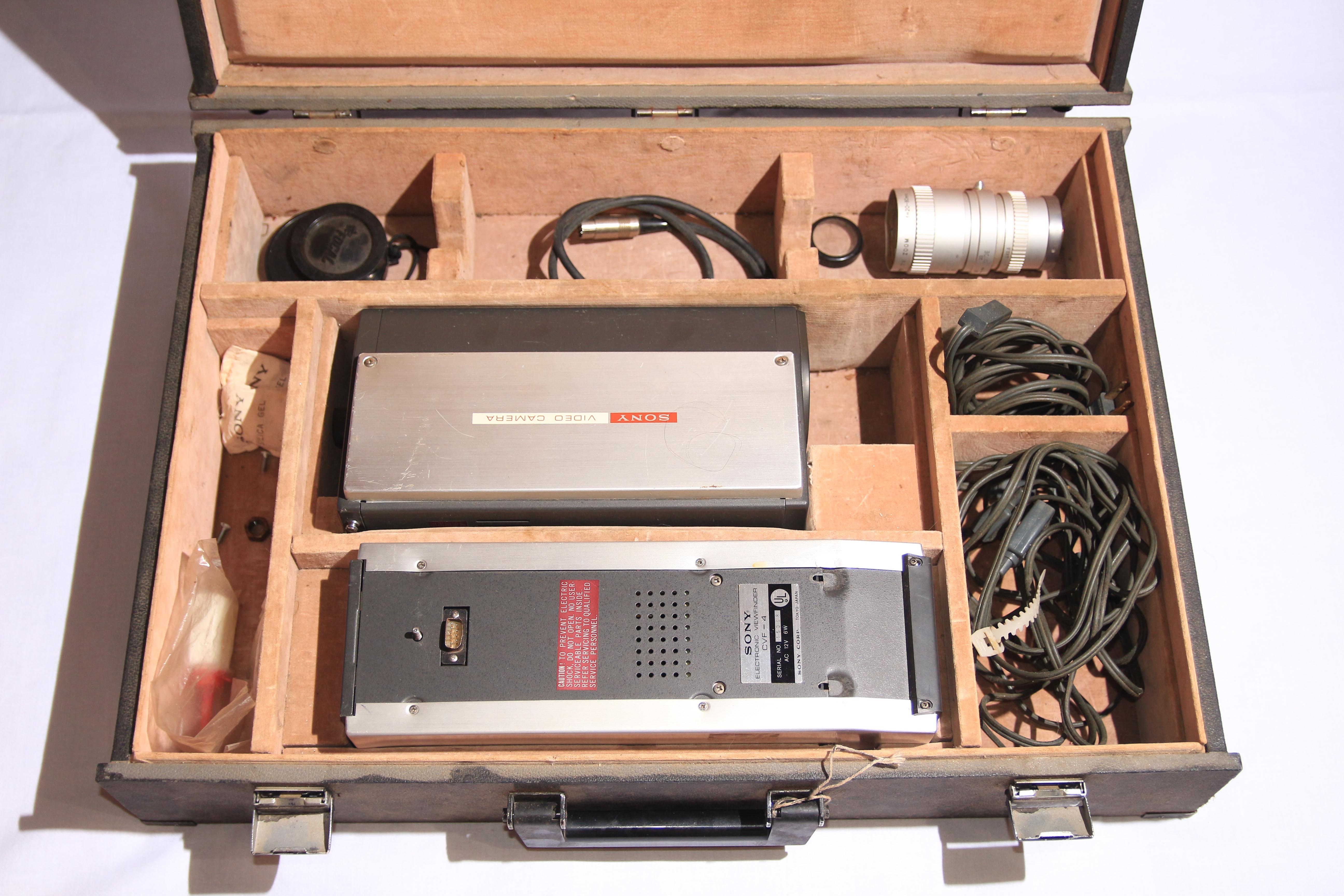 Vintage Sony CVC-2100A Video Camera and CVF-4 Viewfinder