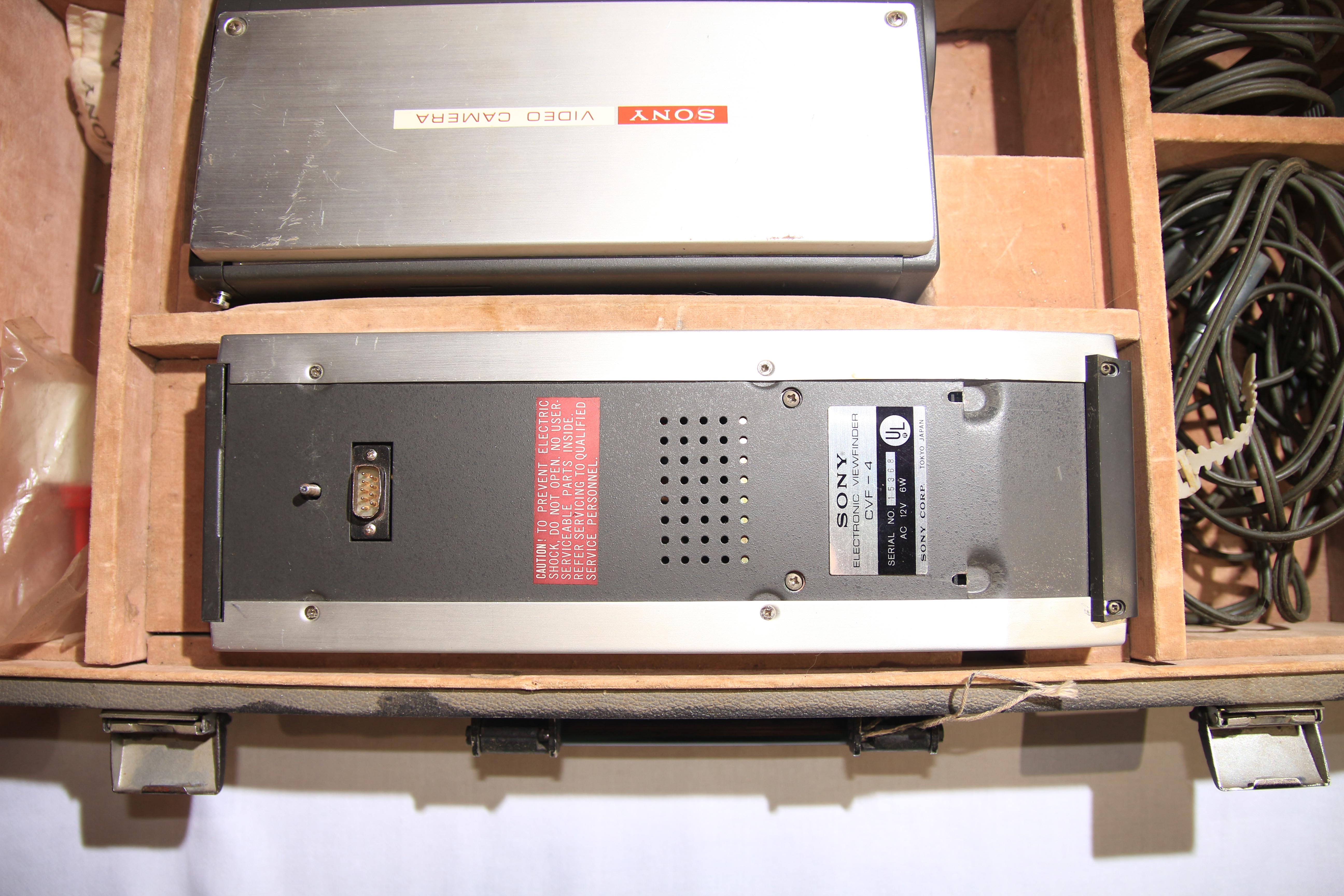 Vintage Sony CVC-2100A Video Camera and CVF-4 Viewfinder