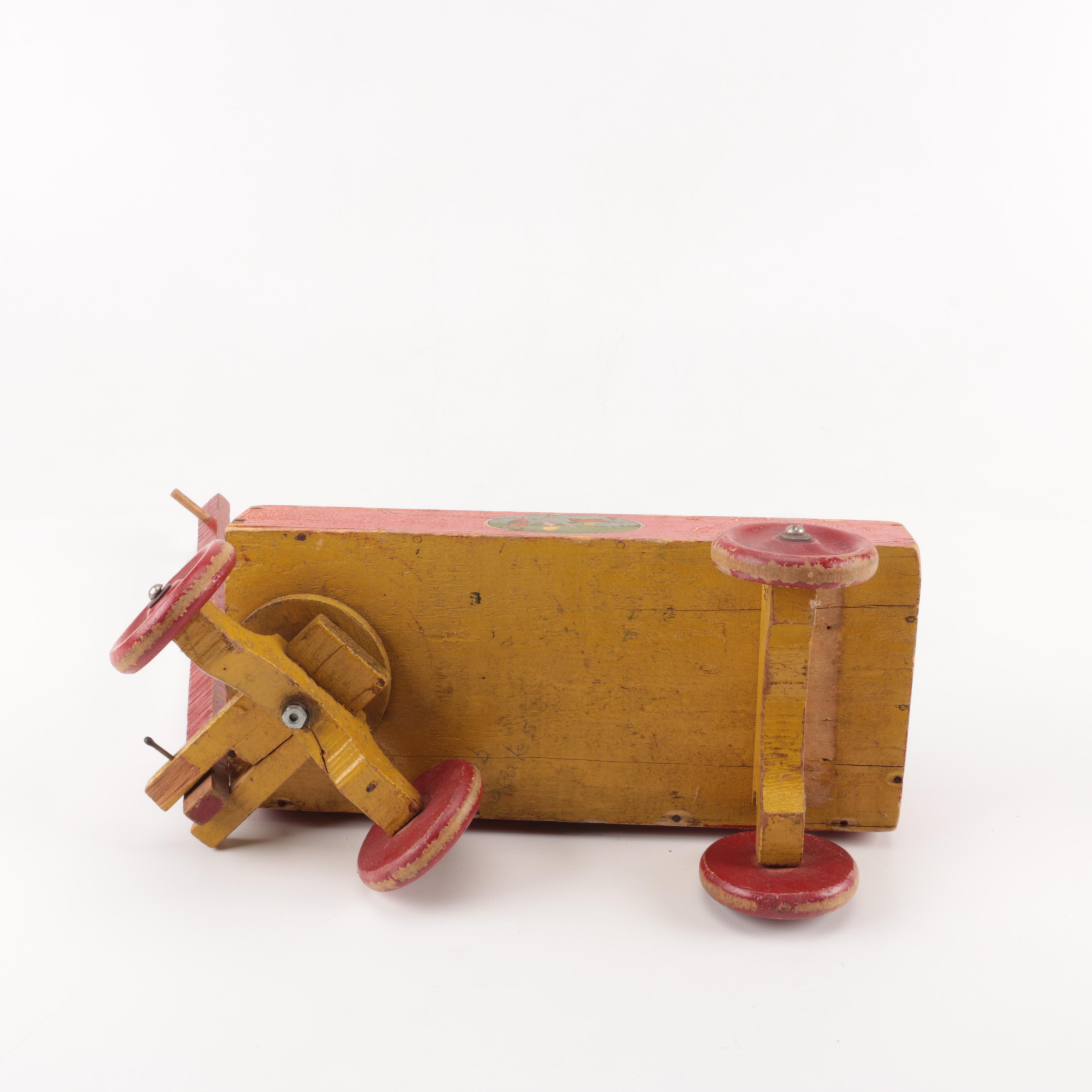 Red and Yellow Wood Wagon