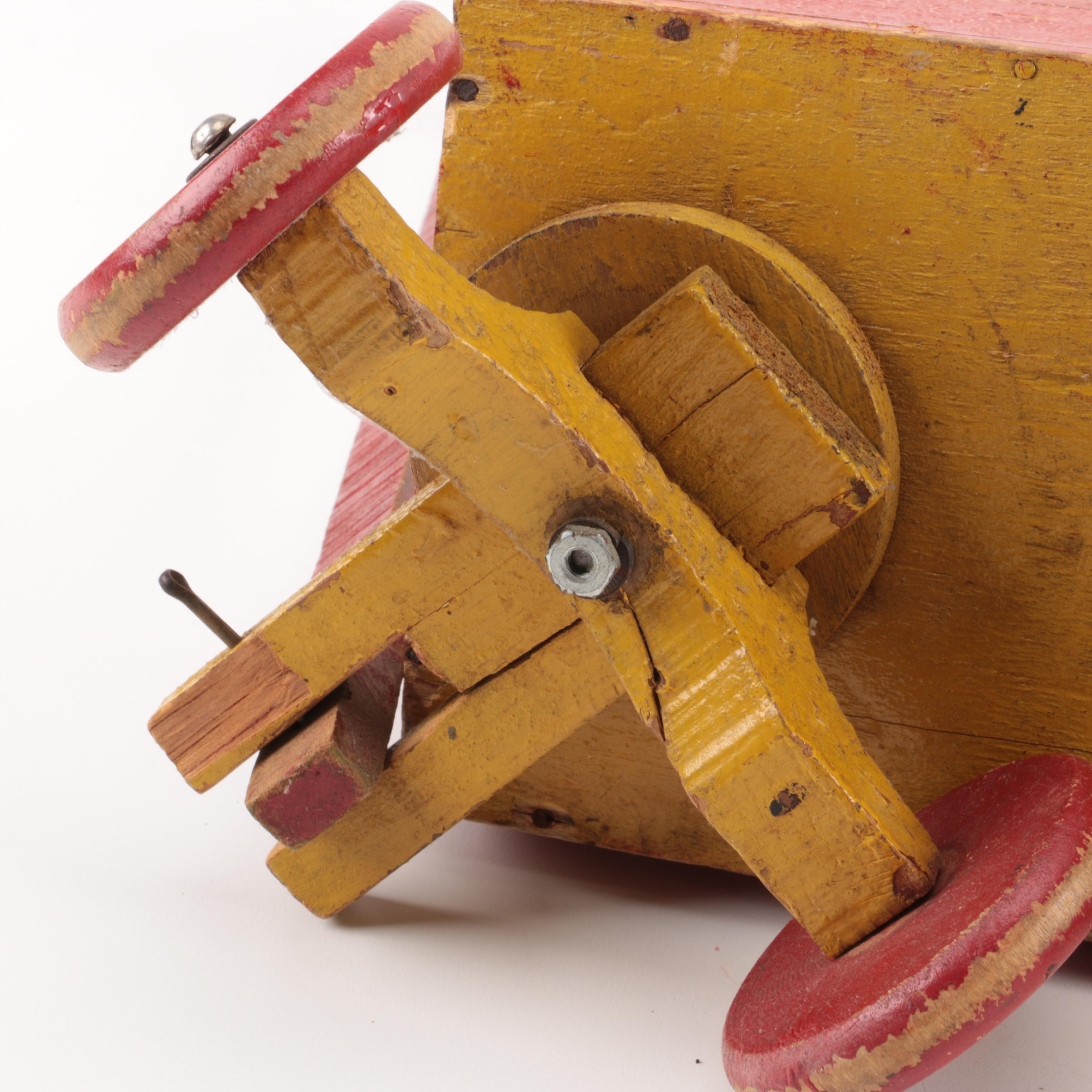 Red and Yellow Wood Wagon