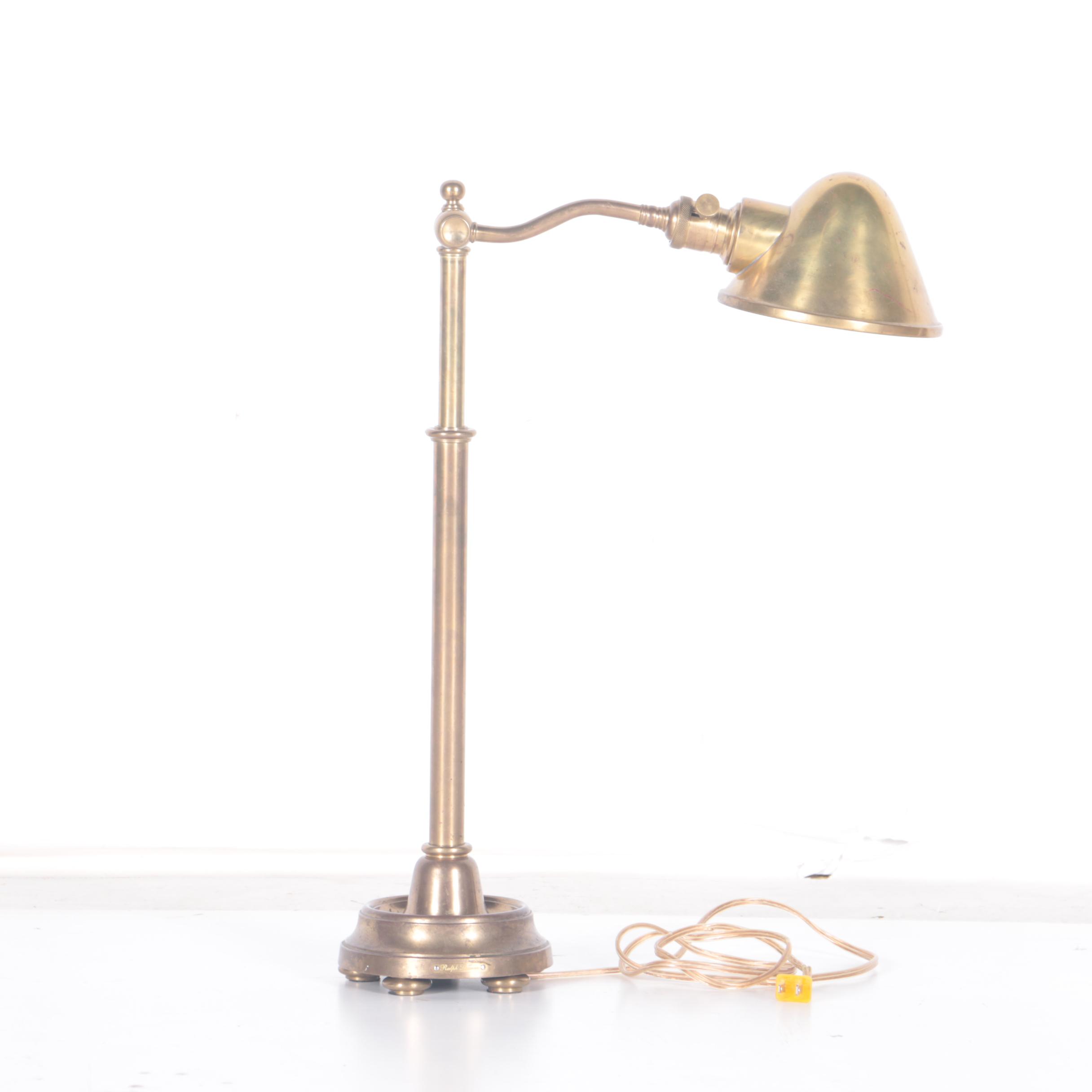Ralph Lauren Brass Tone Desk Lamp