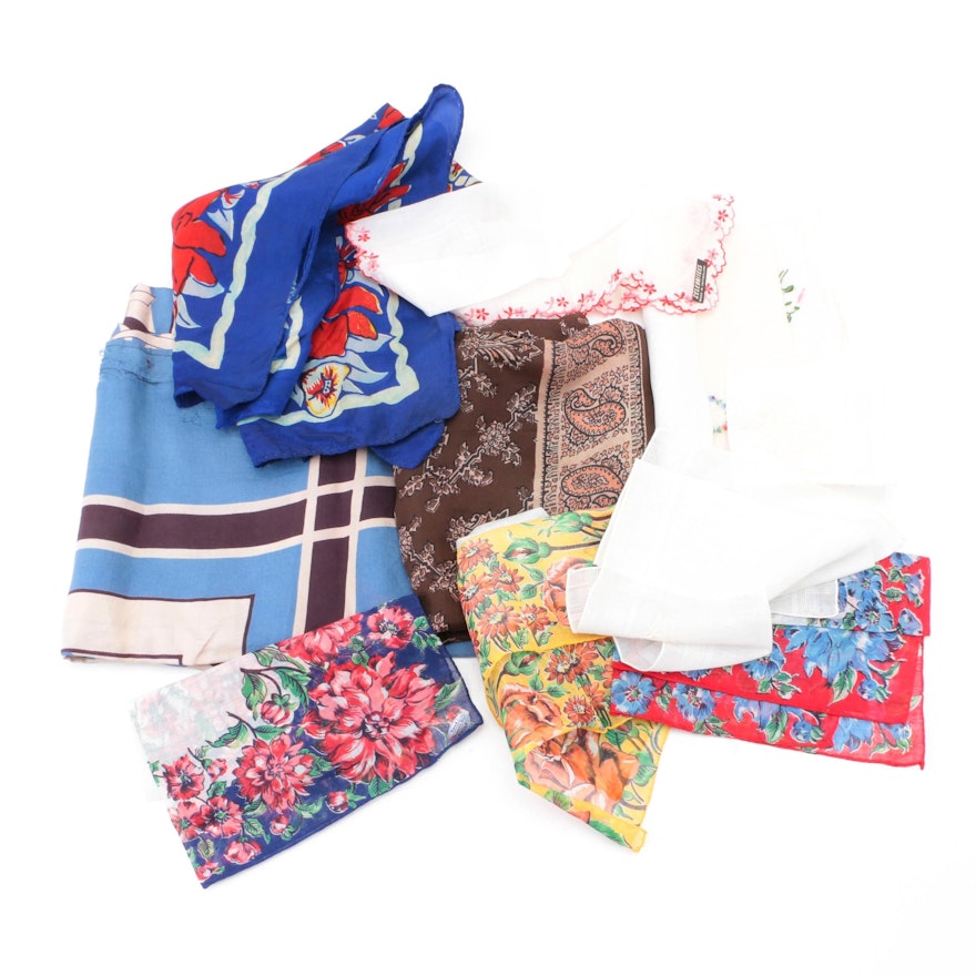 Vintage Scarves and Handkerchiefs