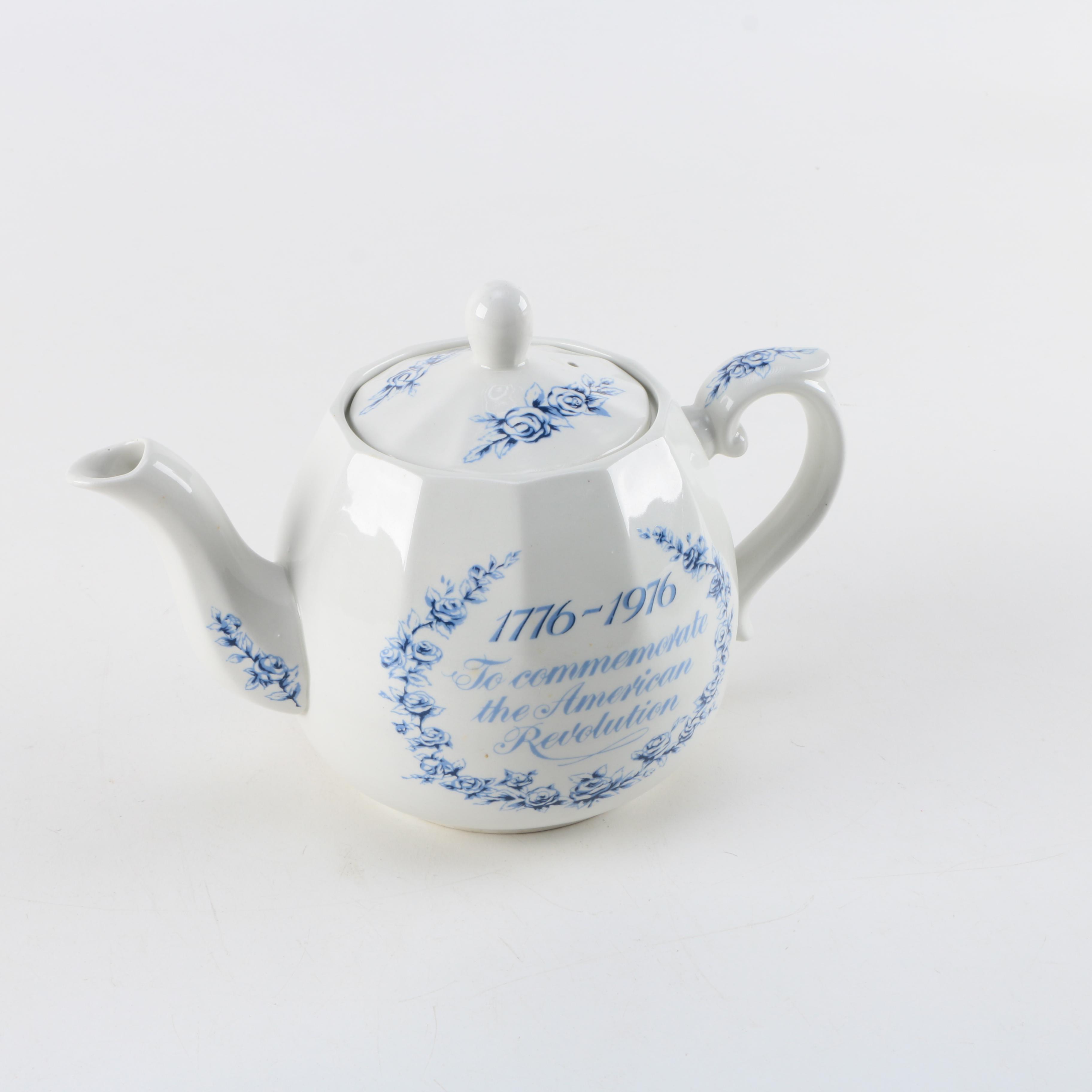 Wood & Sons Biccentennial American Revolution Porcelain Teapot