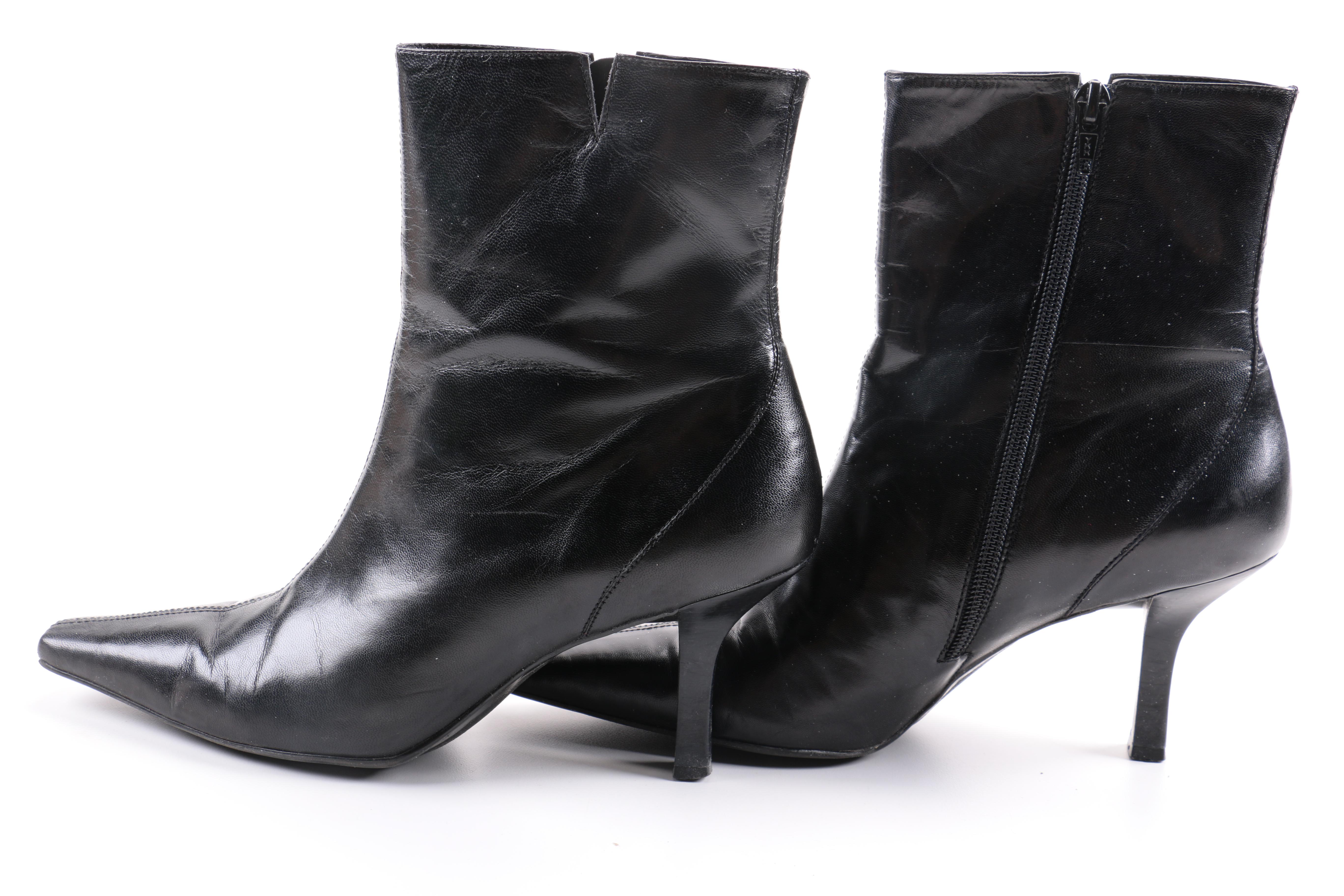 Black Leather Boots With Gianni Bini