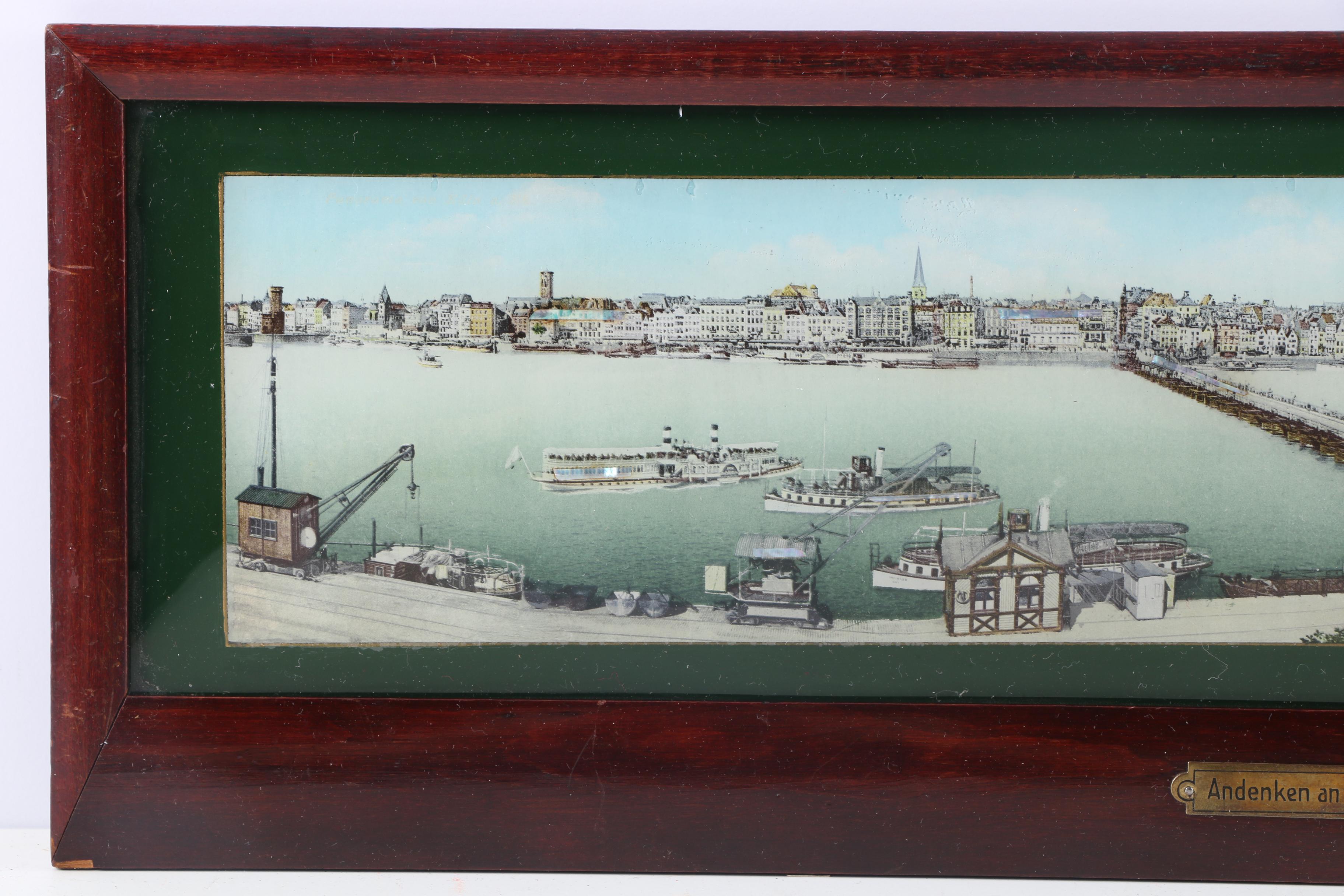 Hand Colored Lithograph With Abalone Embellishments of Cologne Germany