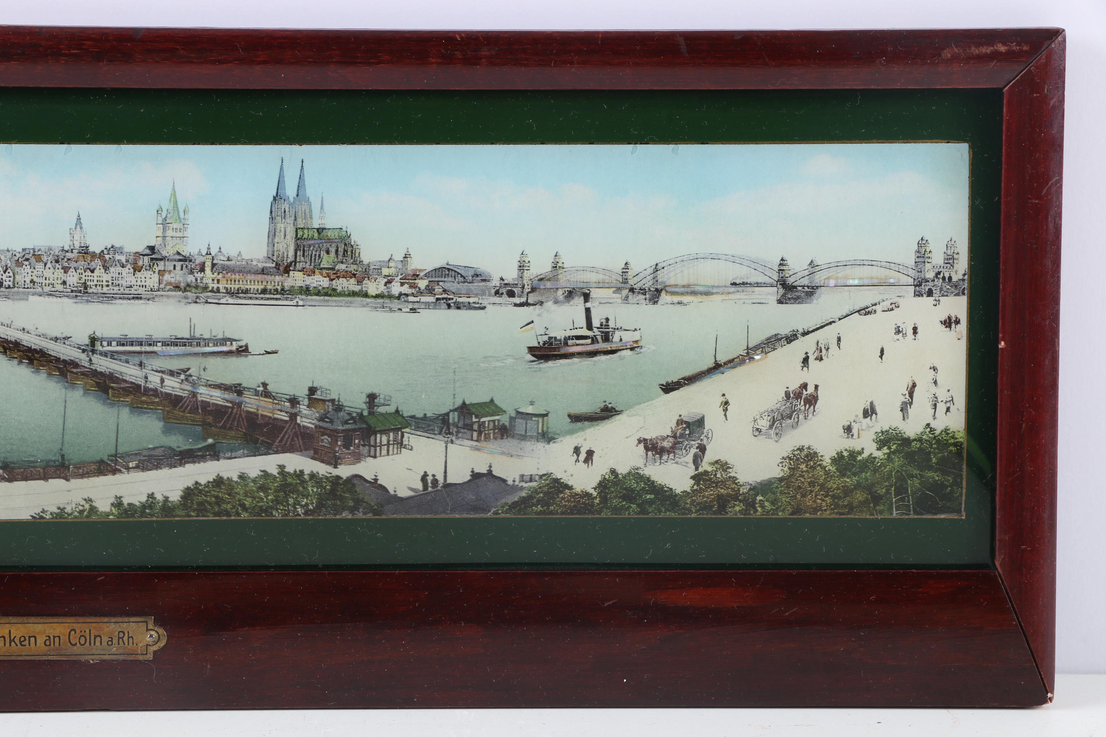 Hand Colored Lithograph With Abalone Embellishments of Cologne Germany