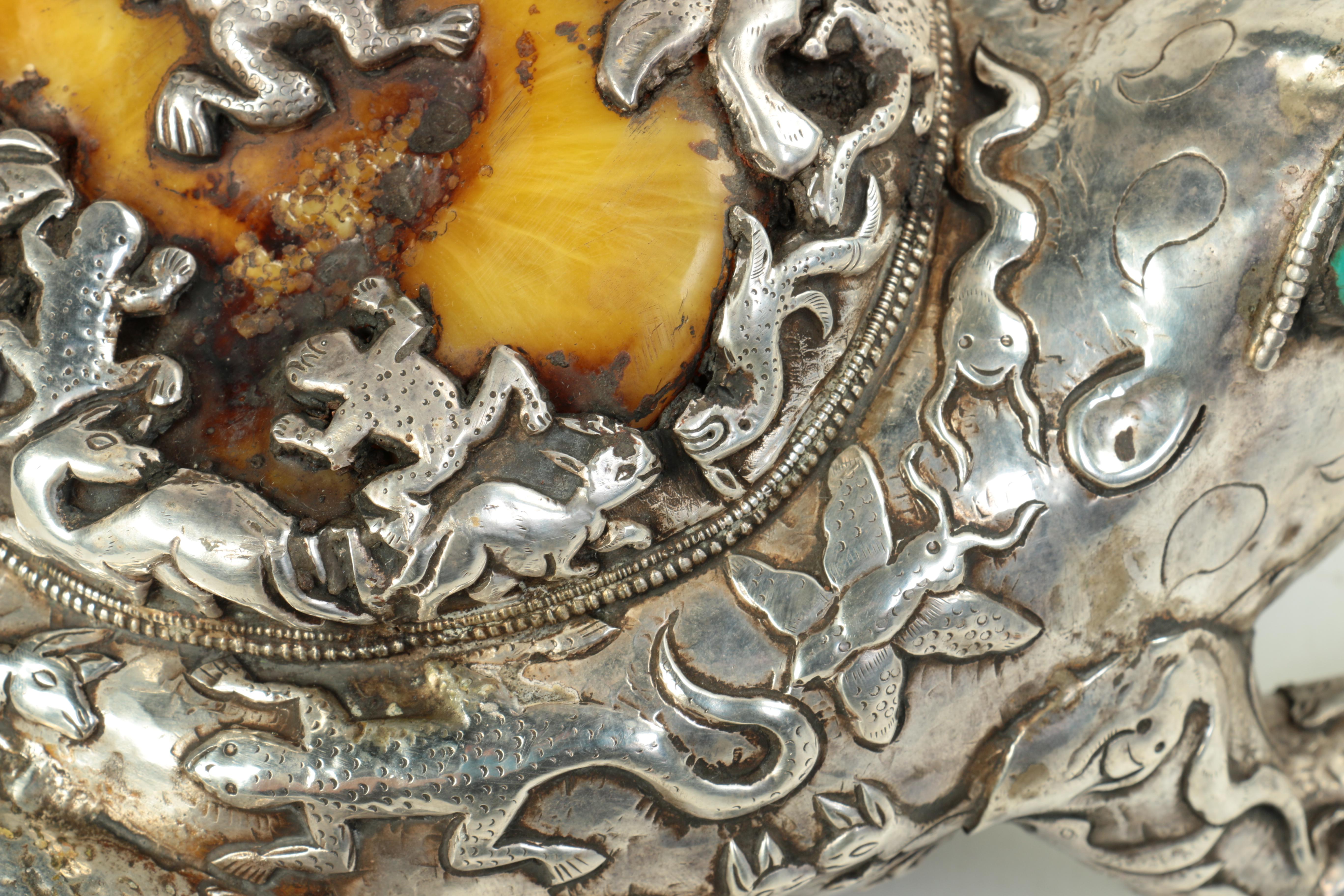 Silver Tone Metal Frog Figurine