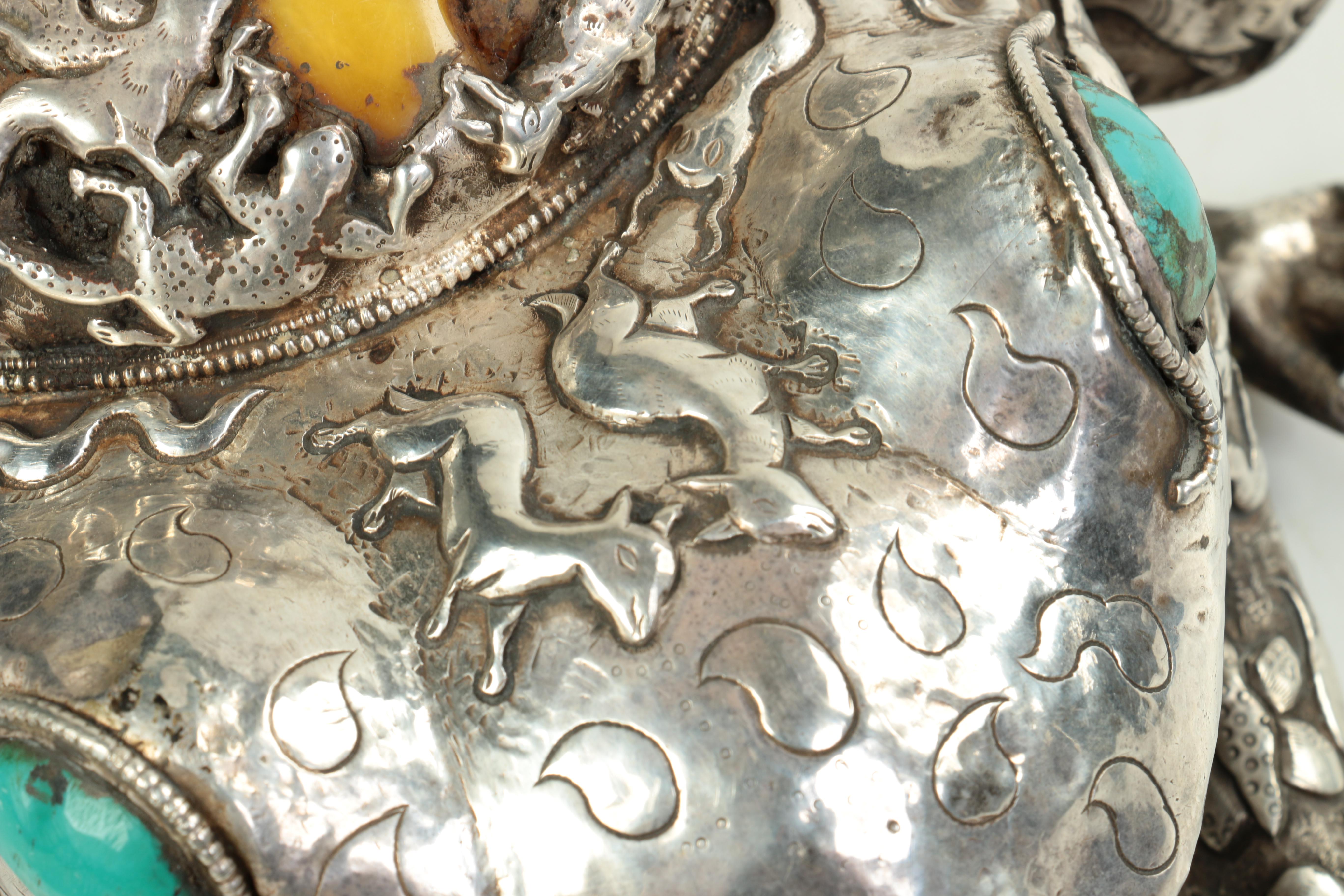 Silver Tone Metal Frog Figurine