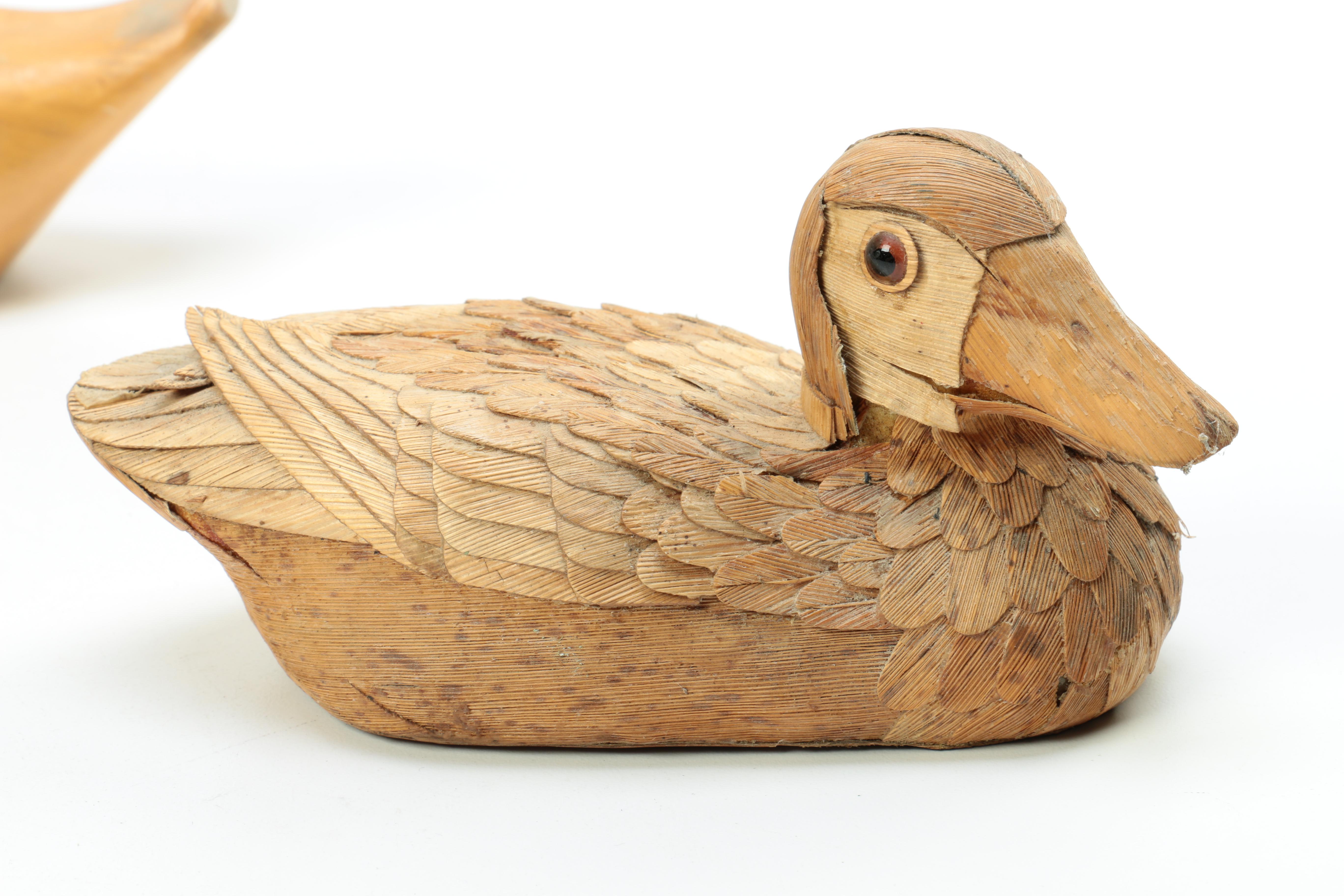 Handmade Wood, Plastic and Ceramic Duck Decoys