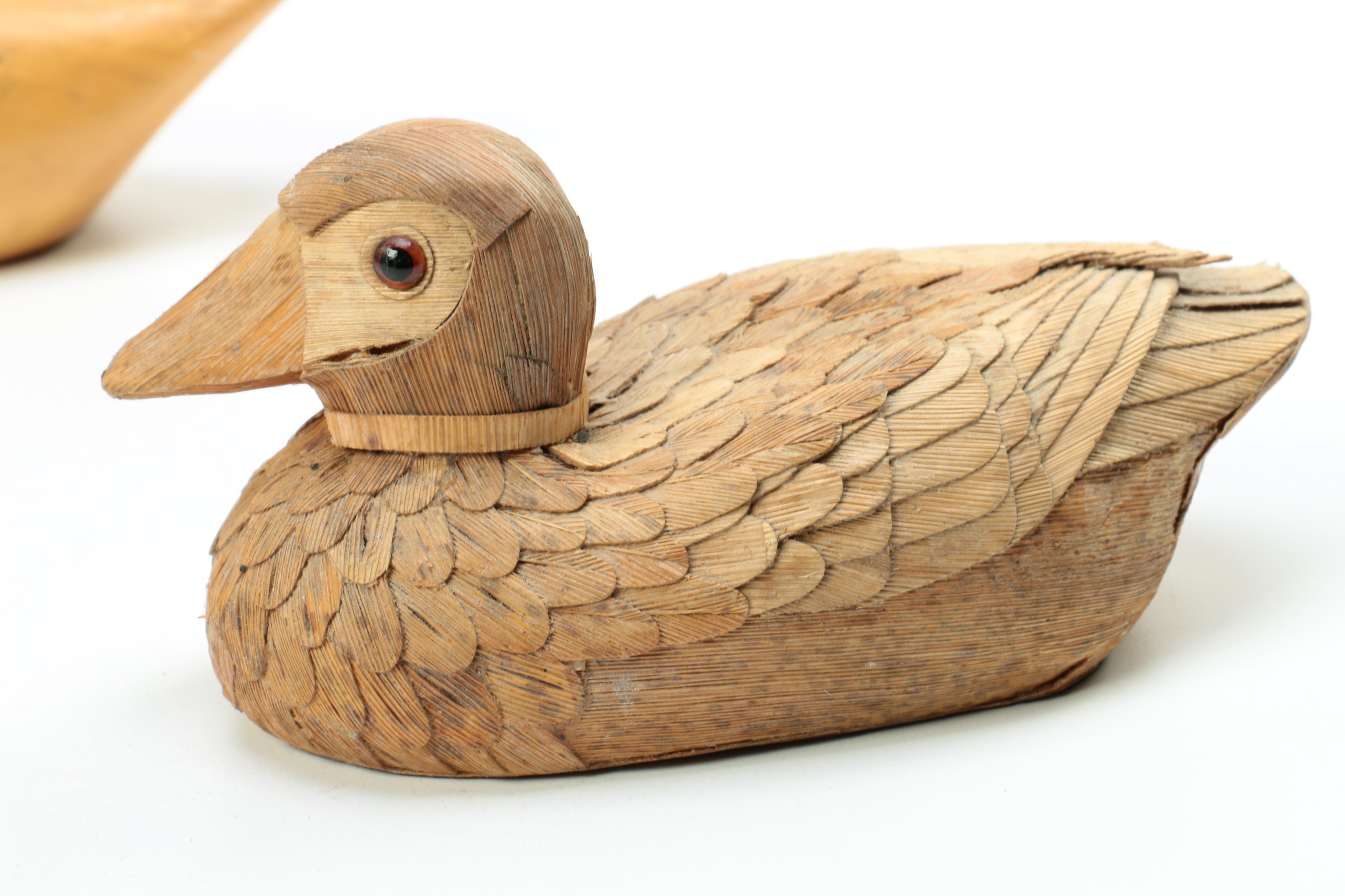 Handmade Wood, Plastic and Ceramic Duck Decoys