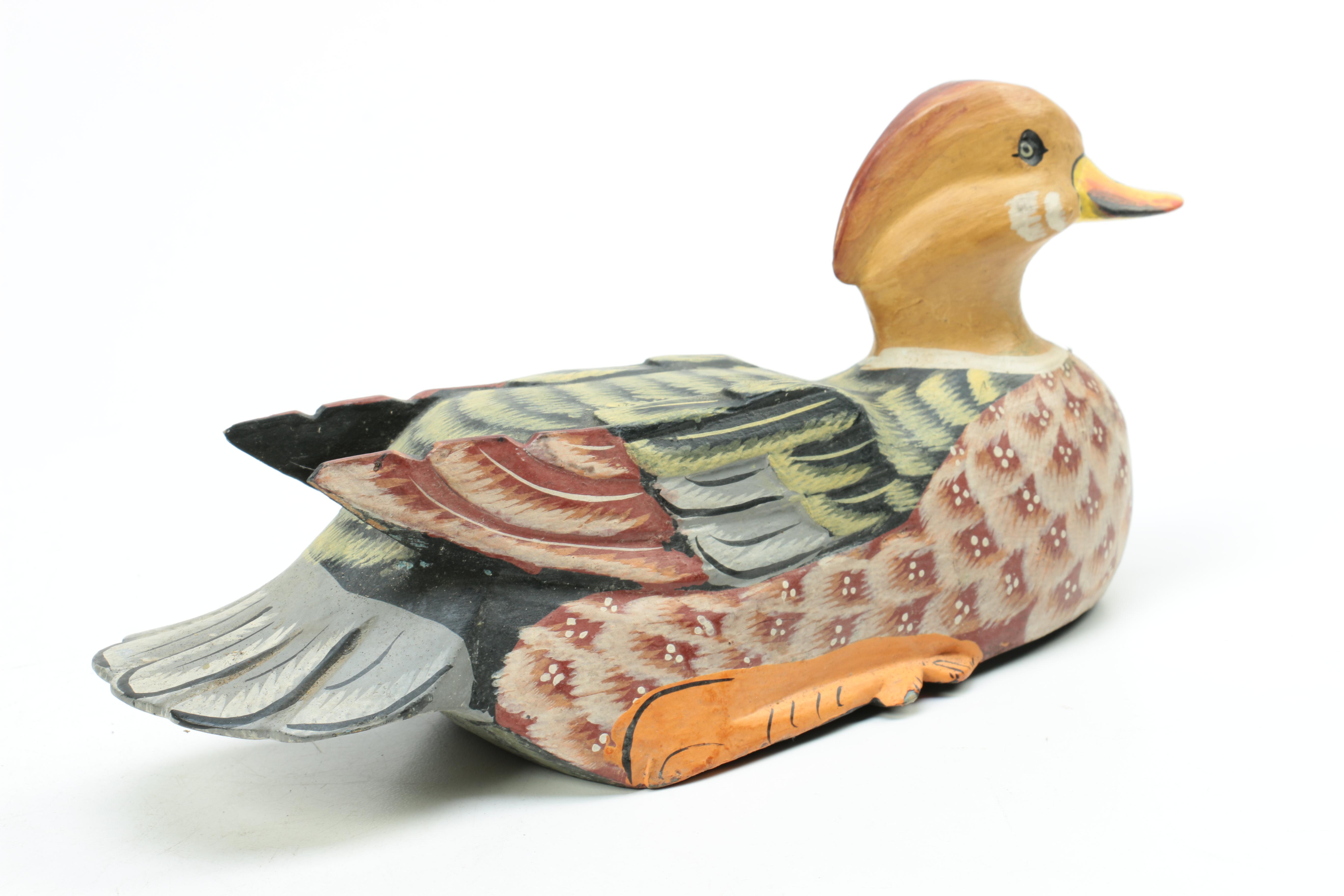 Handmade Wood, Plastic and Ceramic Duck Decoys
