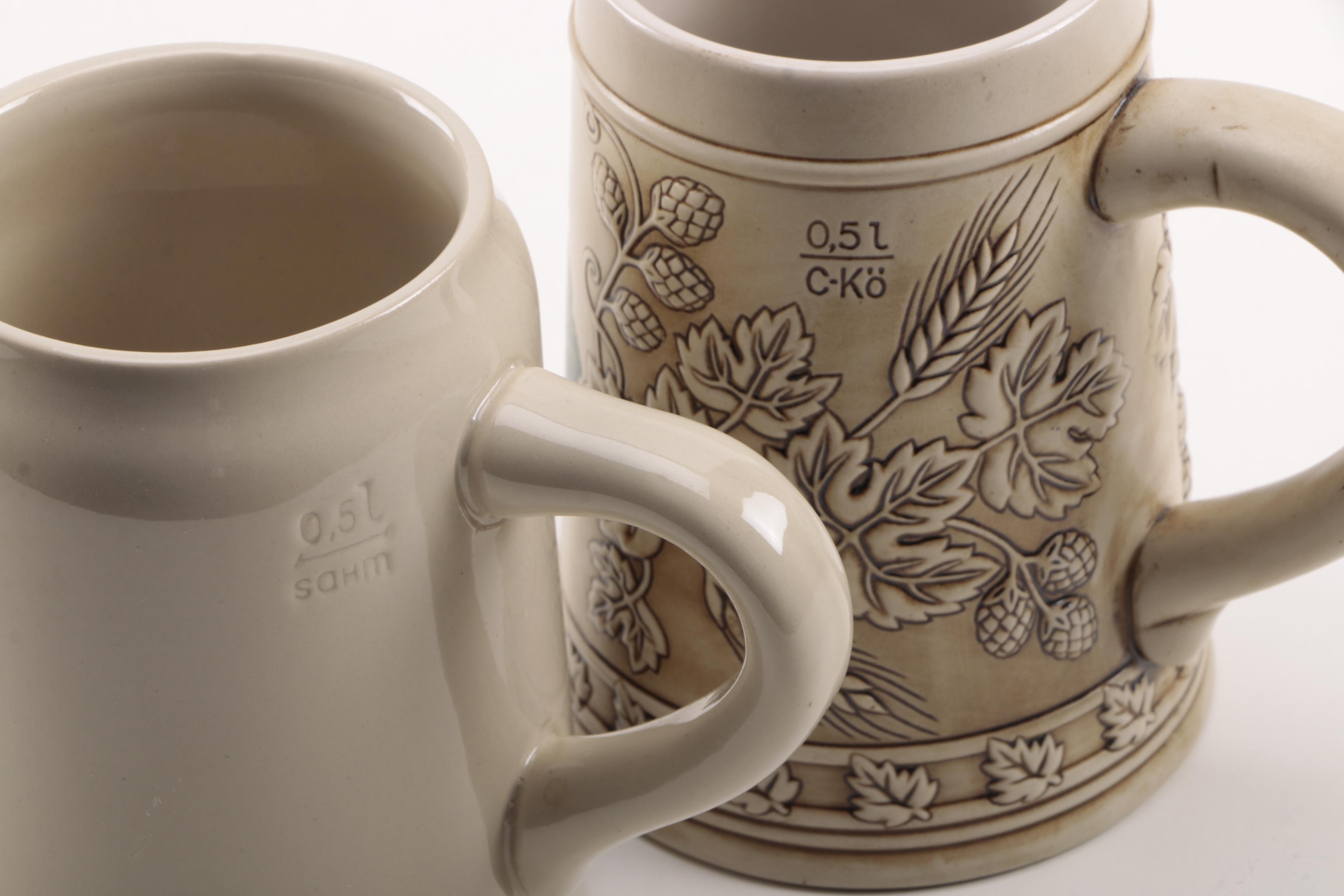 Half Liter Ceramic Beer Steins
