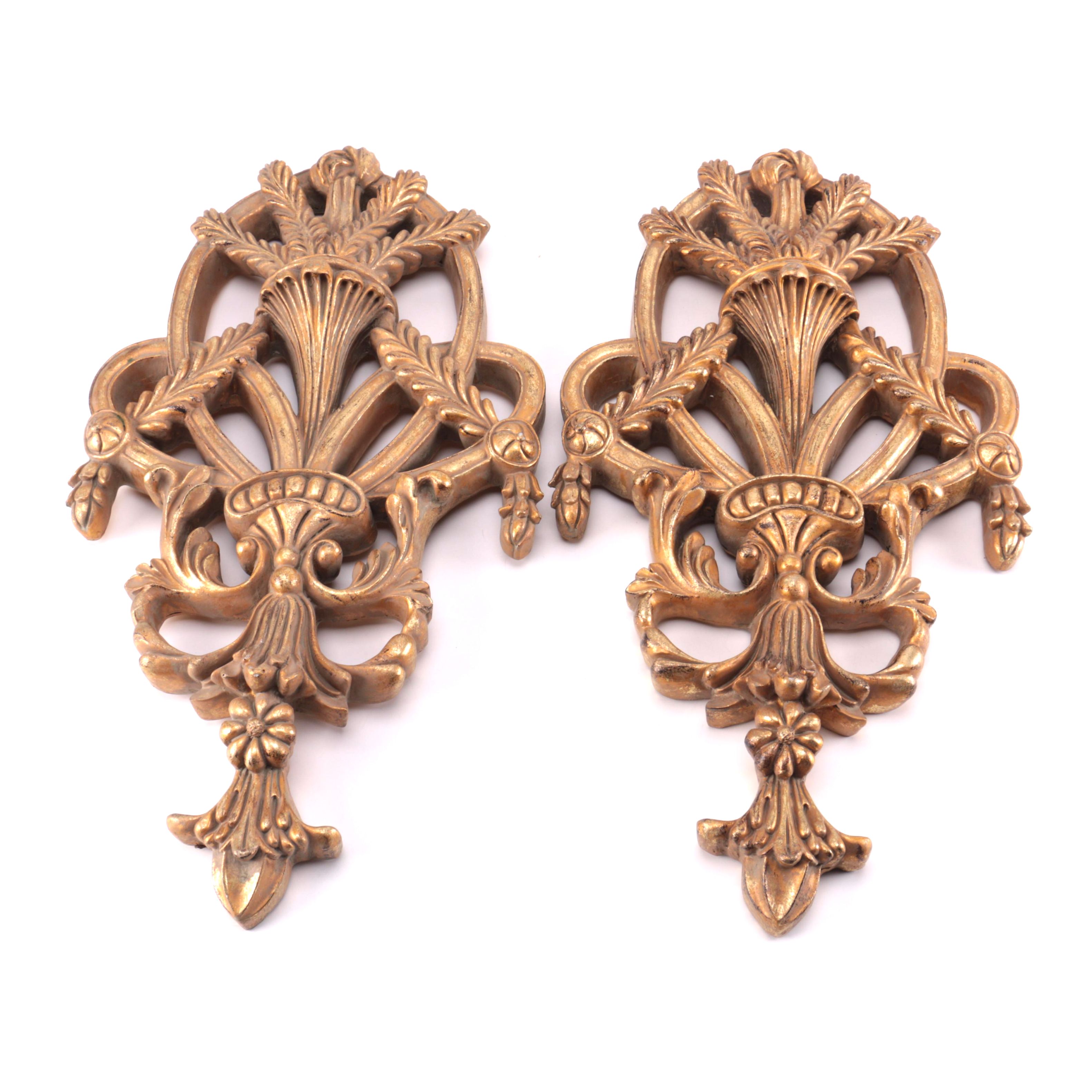 Neoclassical Foliate Wooden Wall Hangings