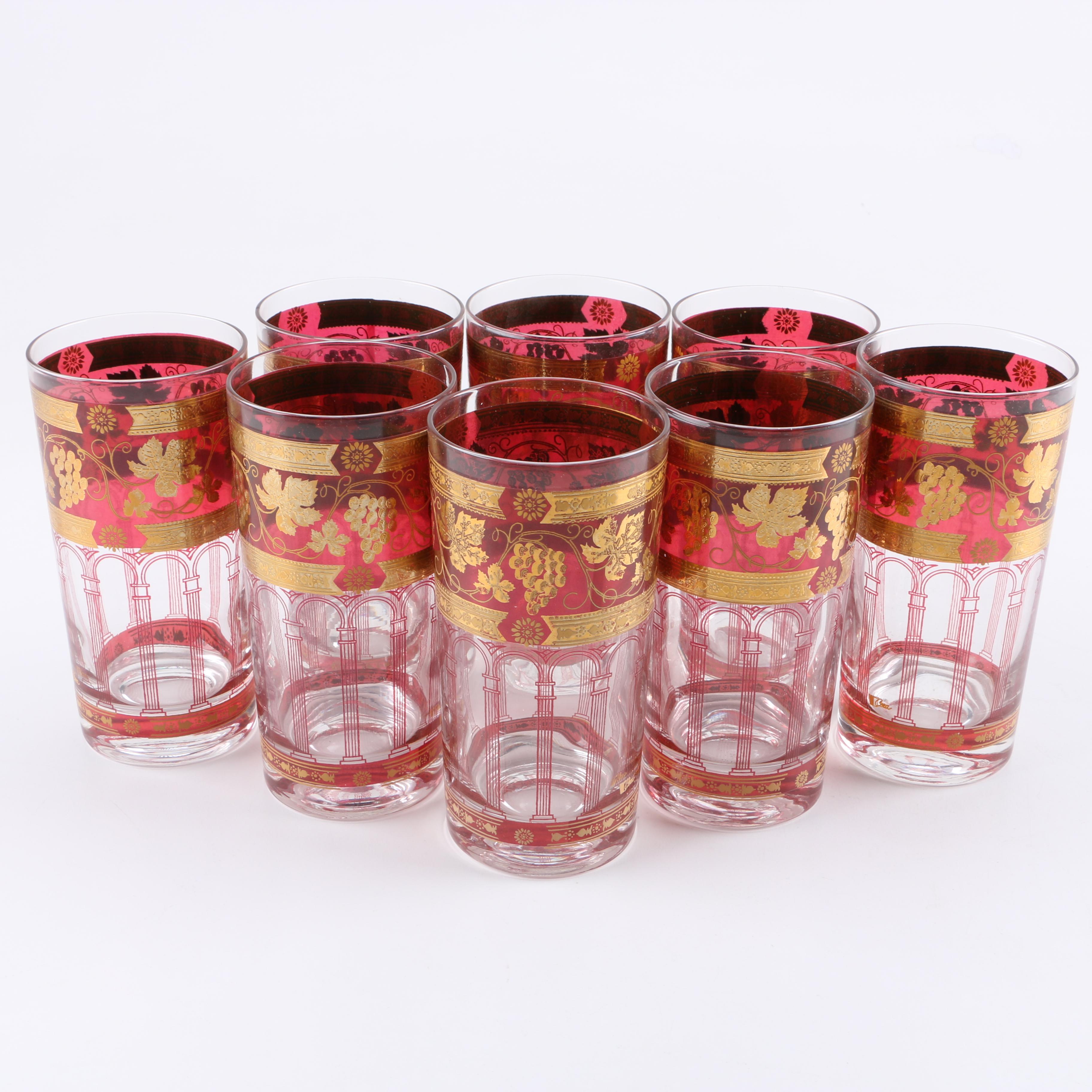 Cera "Golden Grapes" Highball Glasses