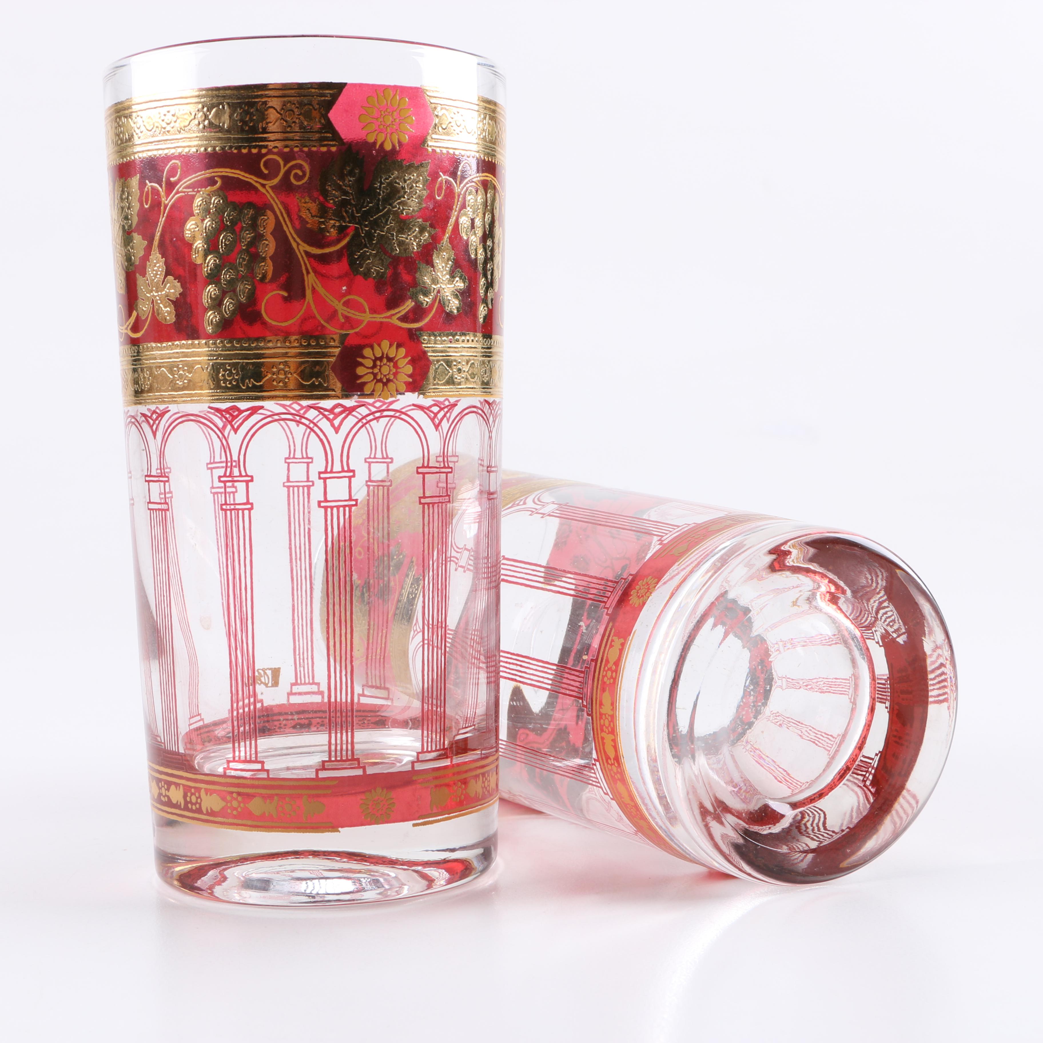 Cera "Golden Grapes" Highball Glasses