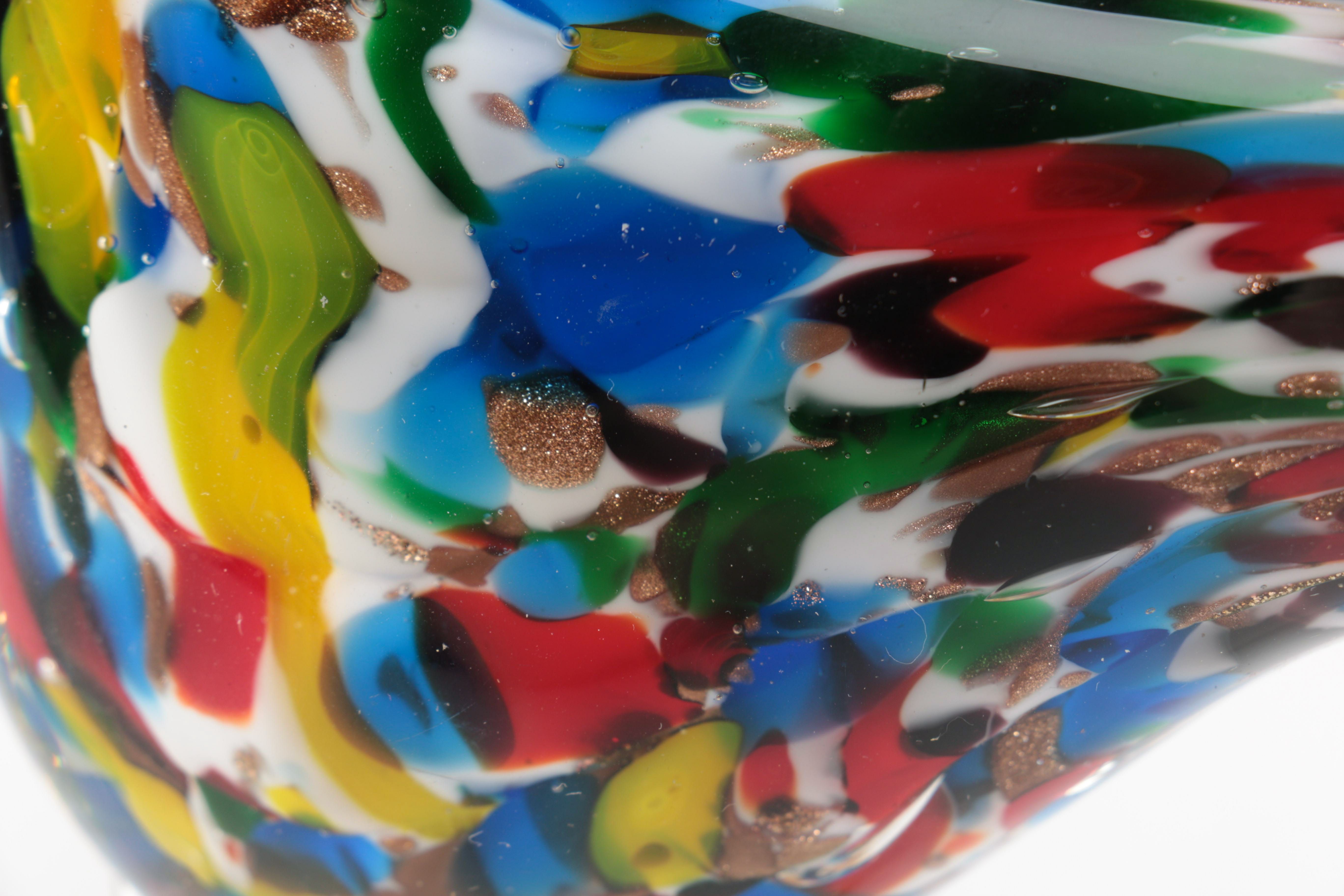 Murano Style Art Glass Rooster Figurines