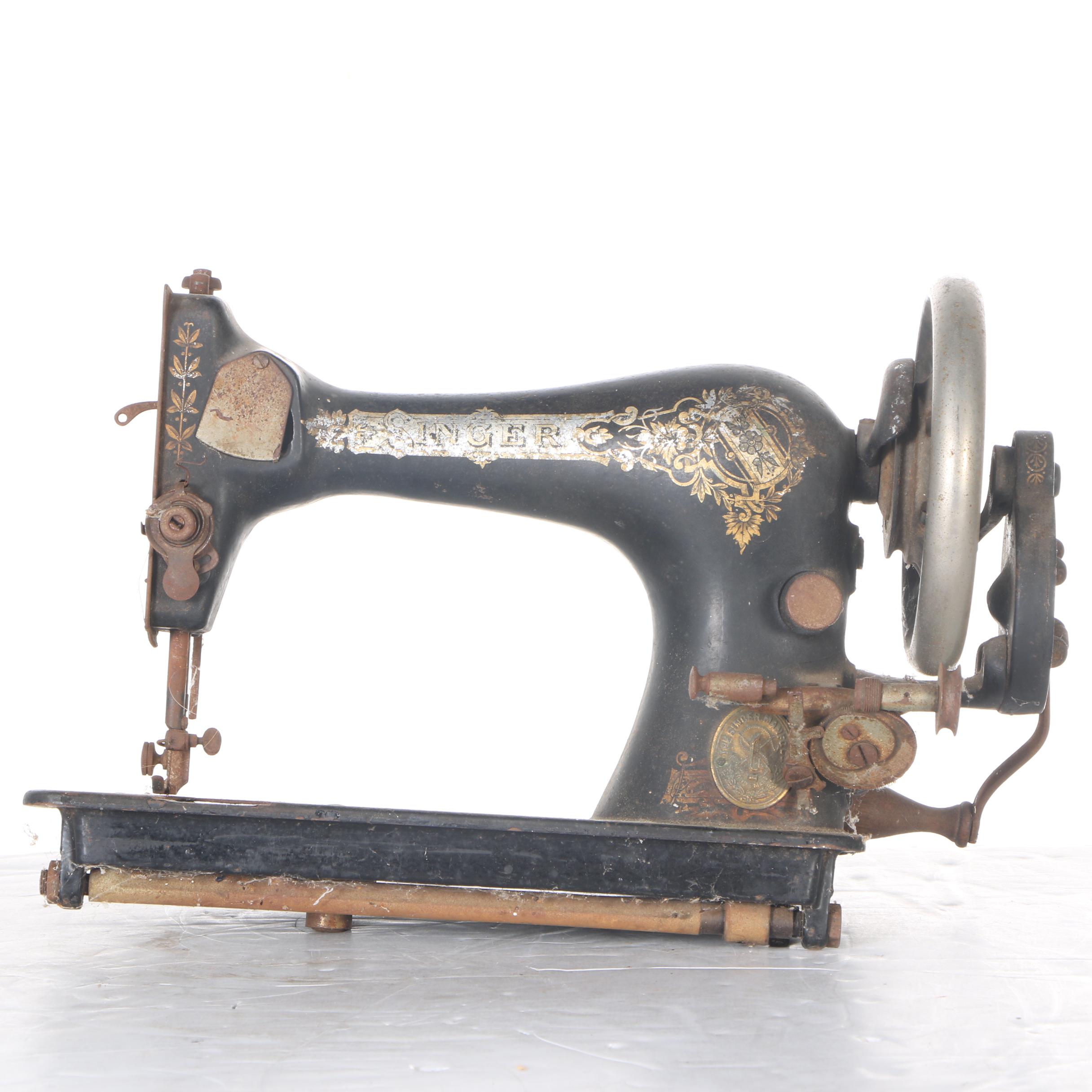 Antique Singer Hand Crank Sewing Machine