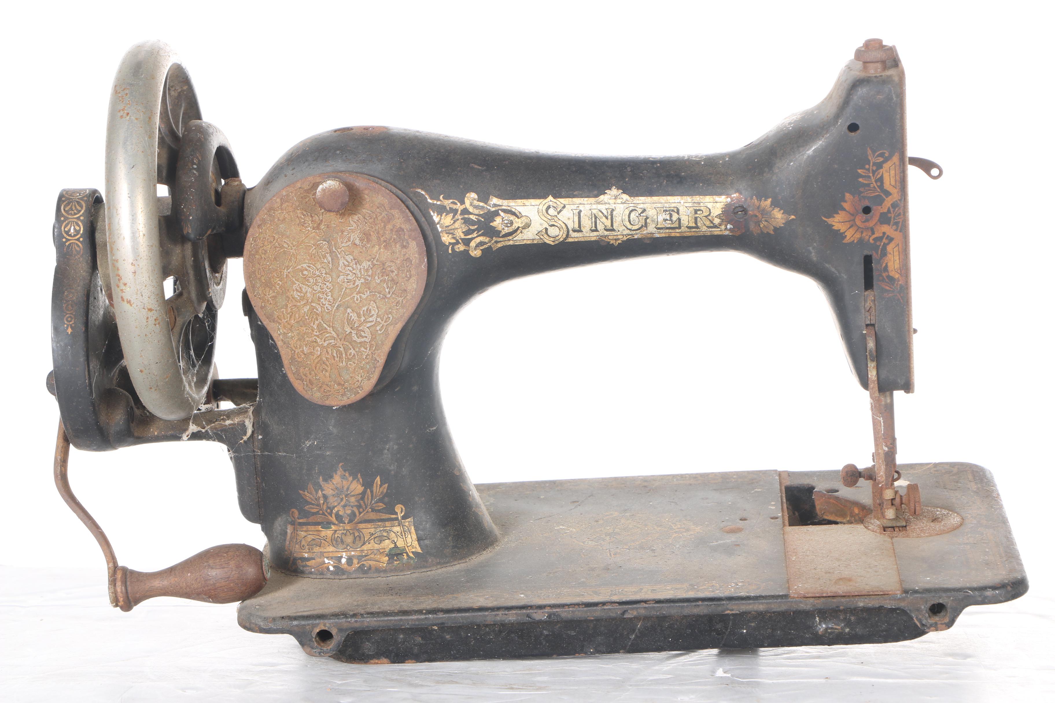 Antique Singer Hand Crank Sewing Machine