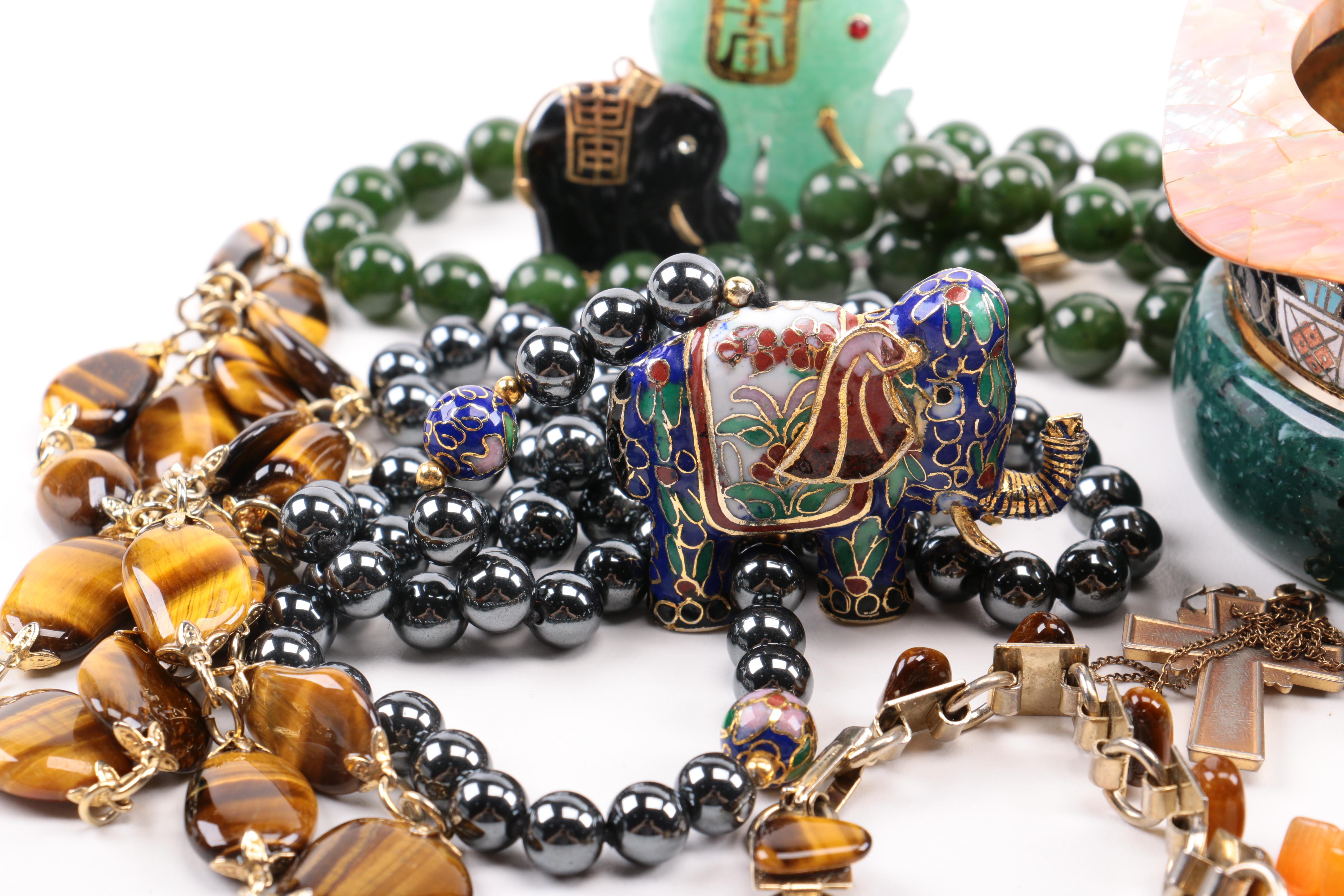 Assorted Gemstone Costume Jewelry