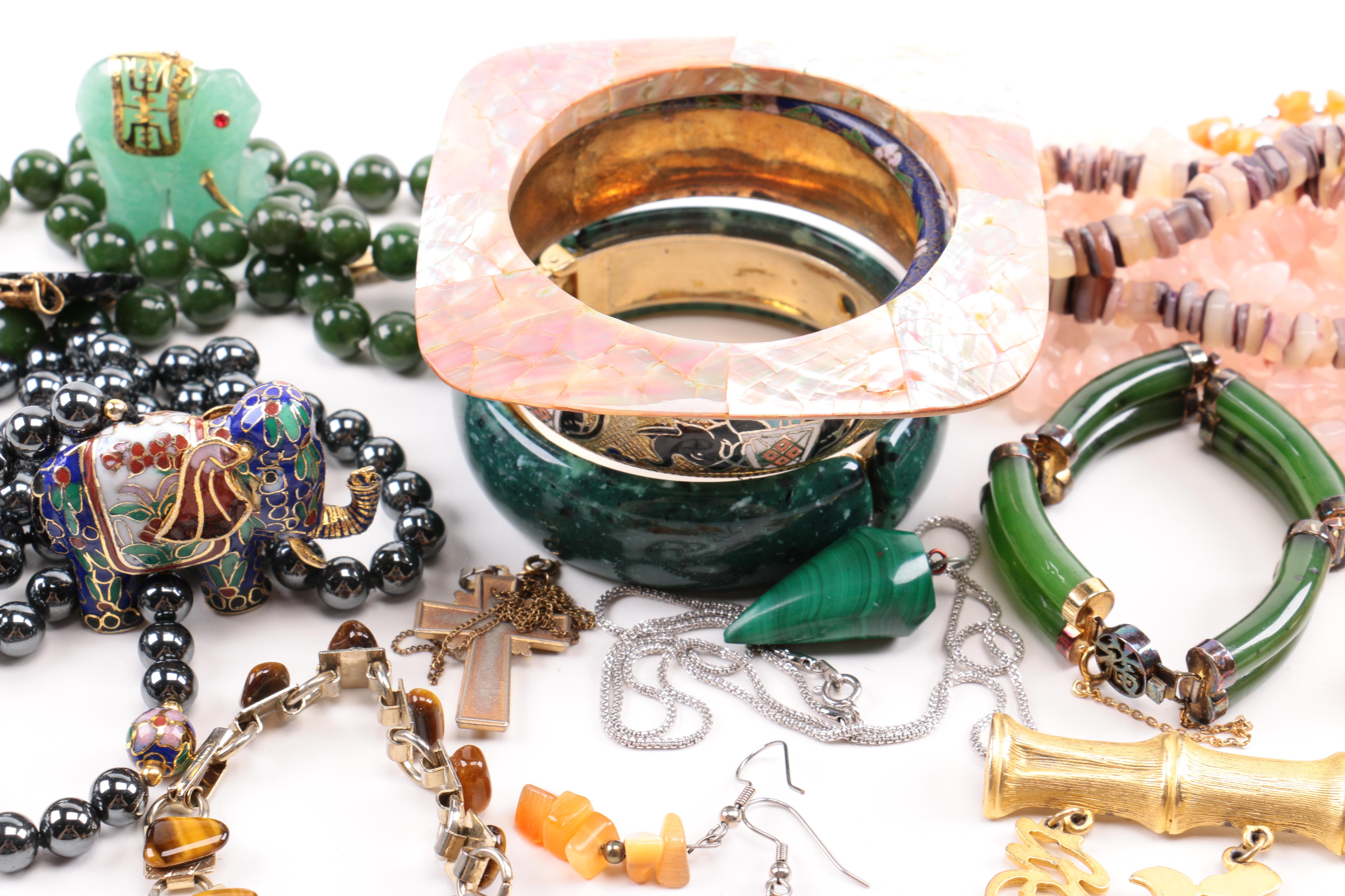 Assorted Gemstone Costume Jewelry